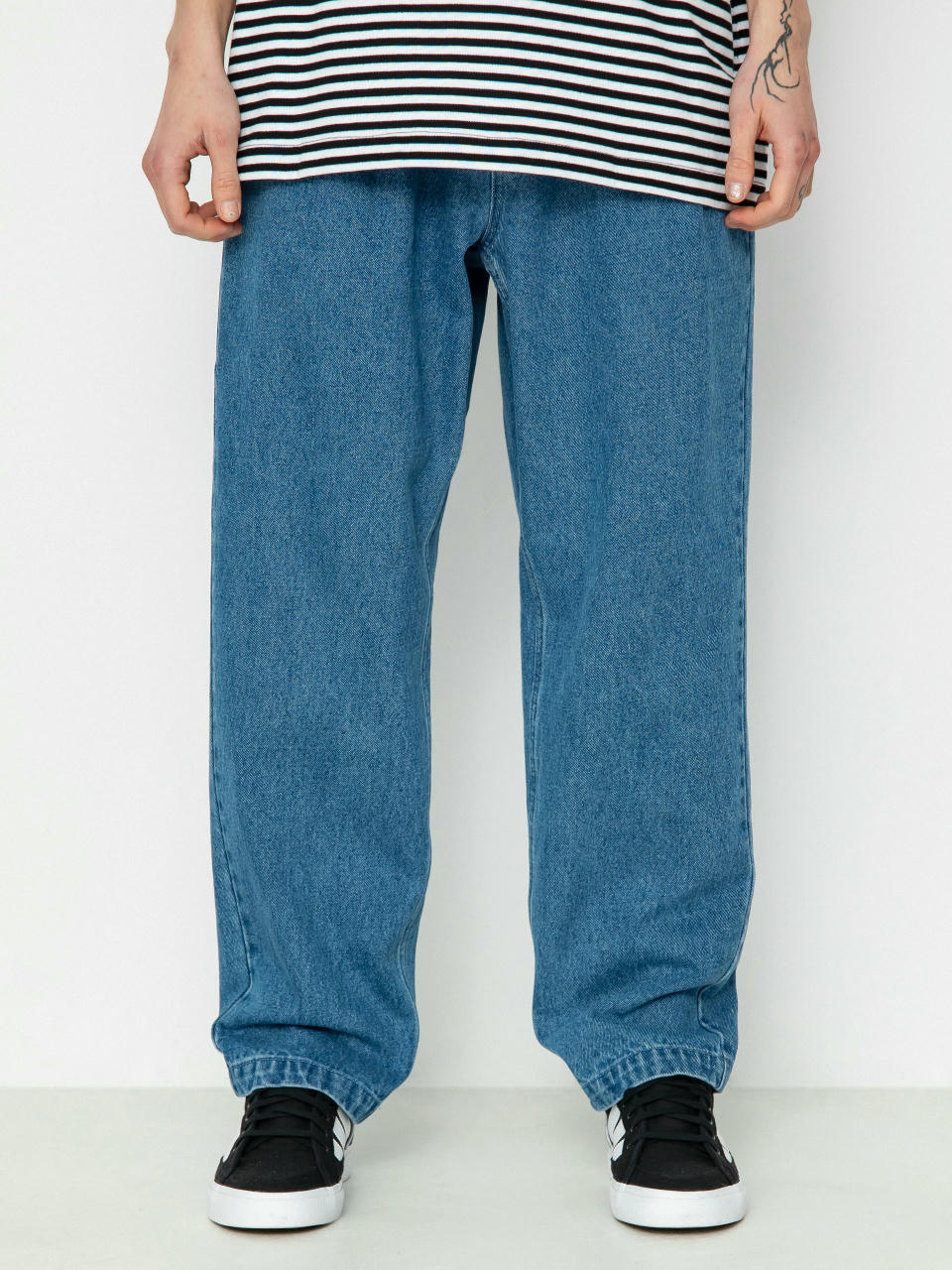 Штани OBEY Fubar Pleated Denim (light indigo)