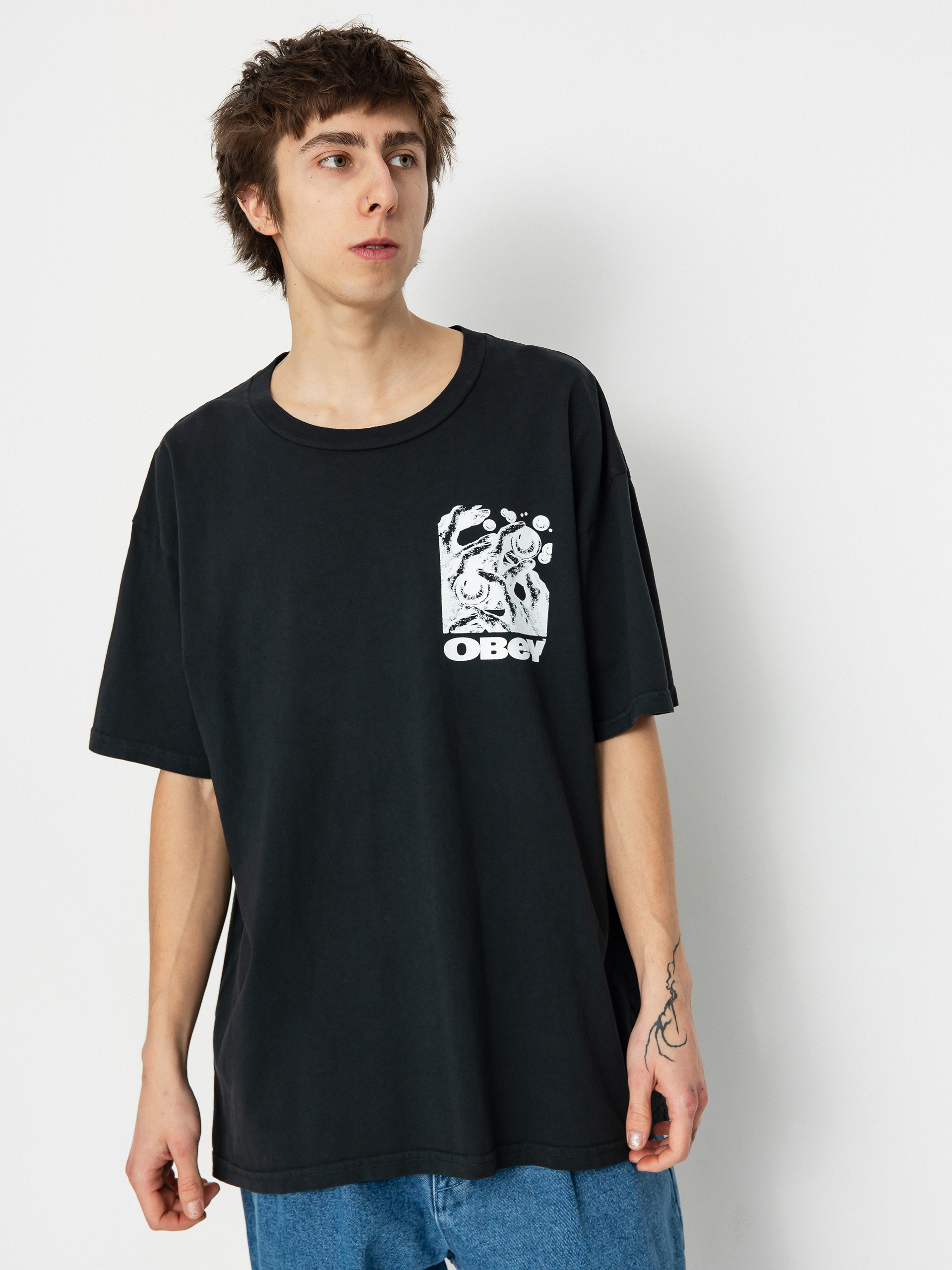Футболка OBEY Eyes In My Head (pigment vintage black)