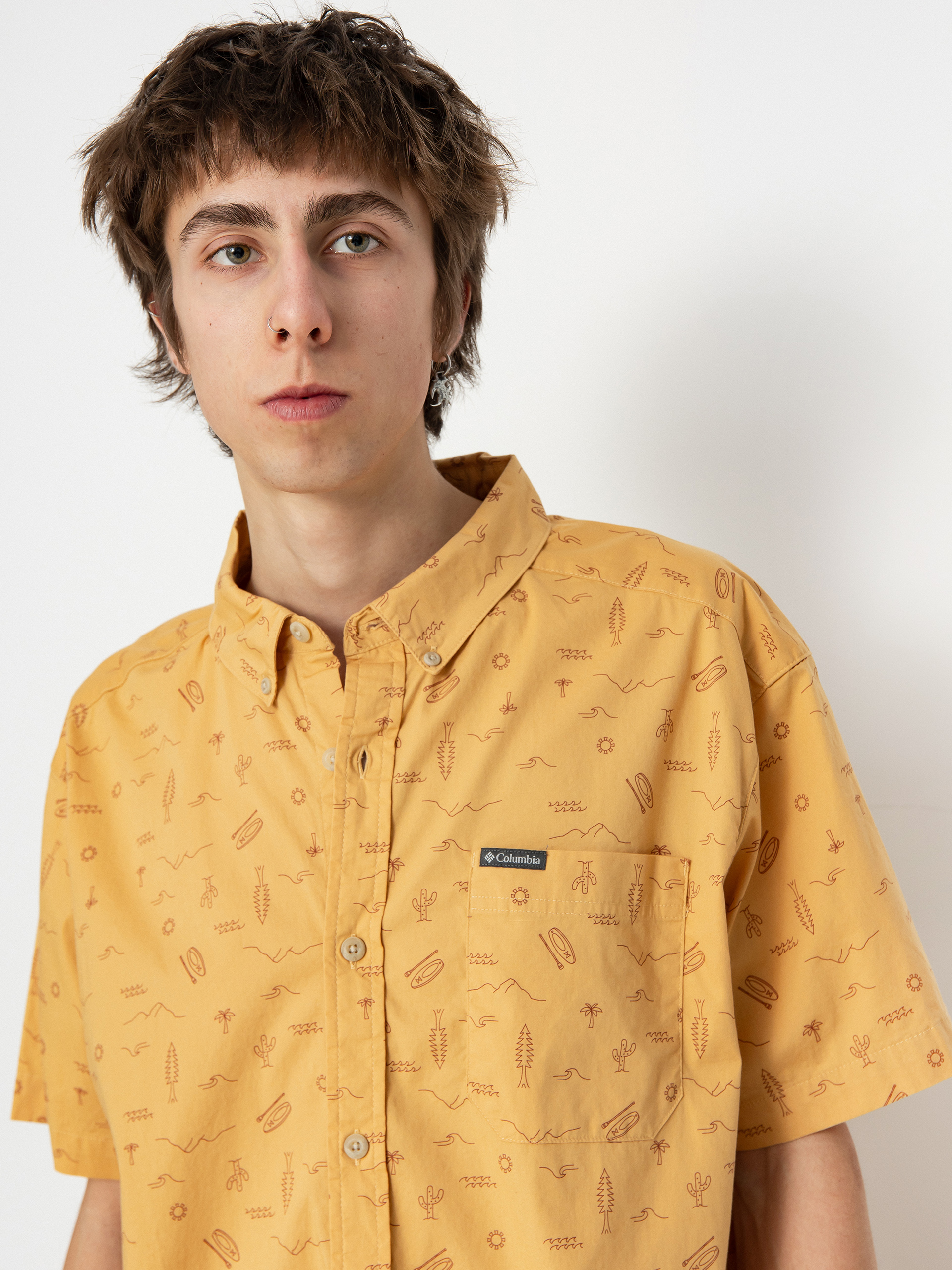 Сорочка Columbia Rapid Rivers Printed (light camel explorer)