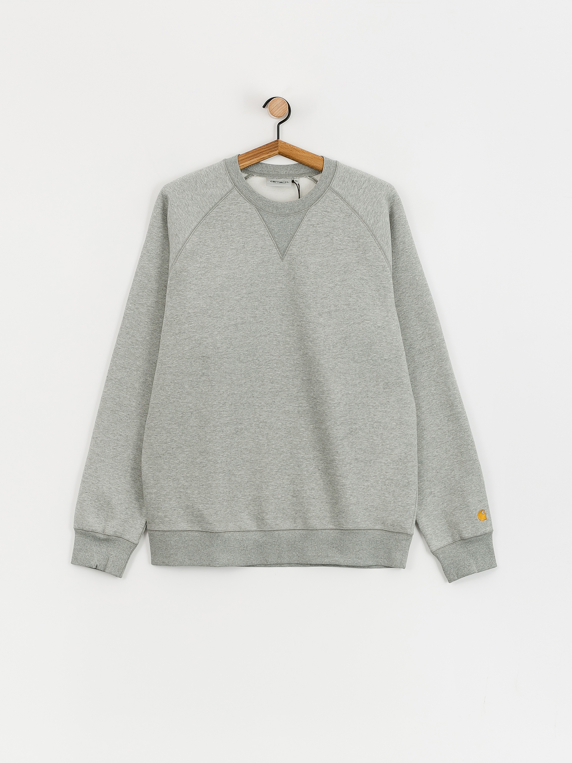 Світшот Carhartt WIP Chase (grey heather/gold)