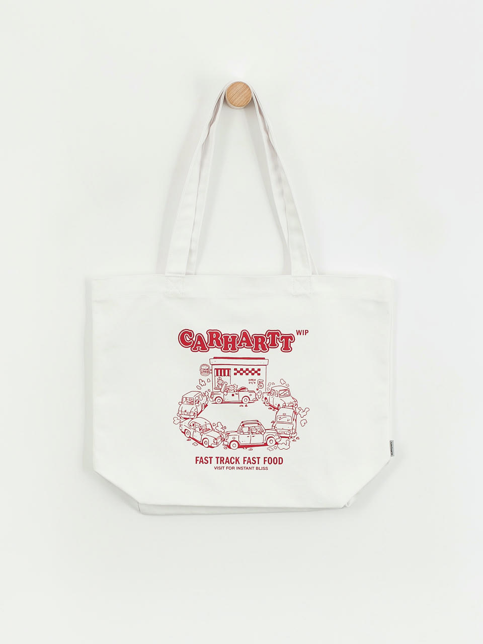 Сумка Carhartt WIP Canvas Graphic Tote (fast food print/white/samba)