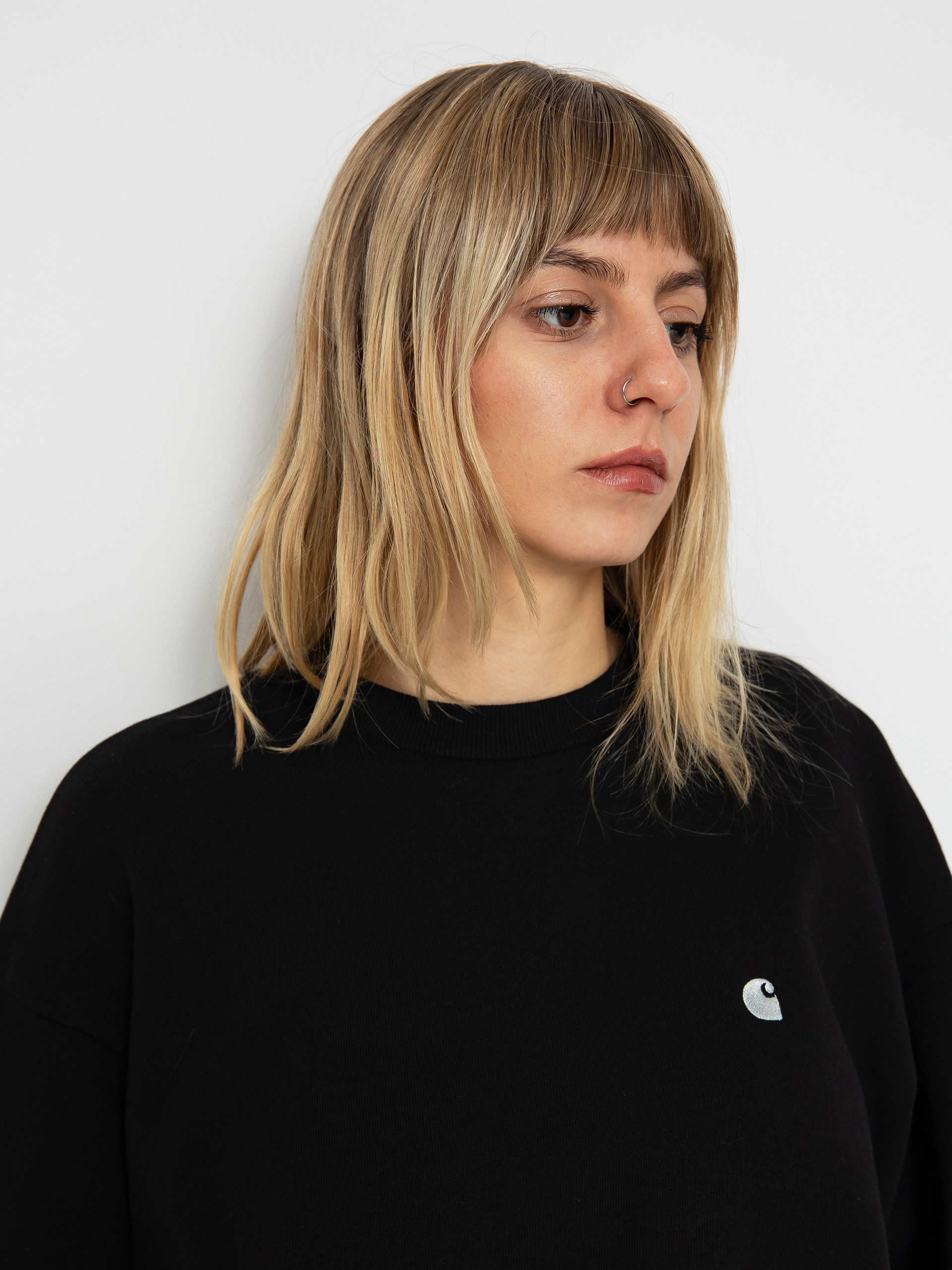 Світшот Carhartt WIP Casey Wmn (black/silver)