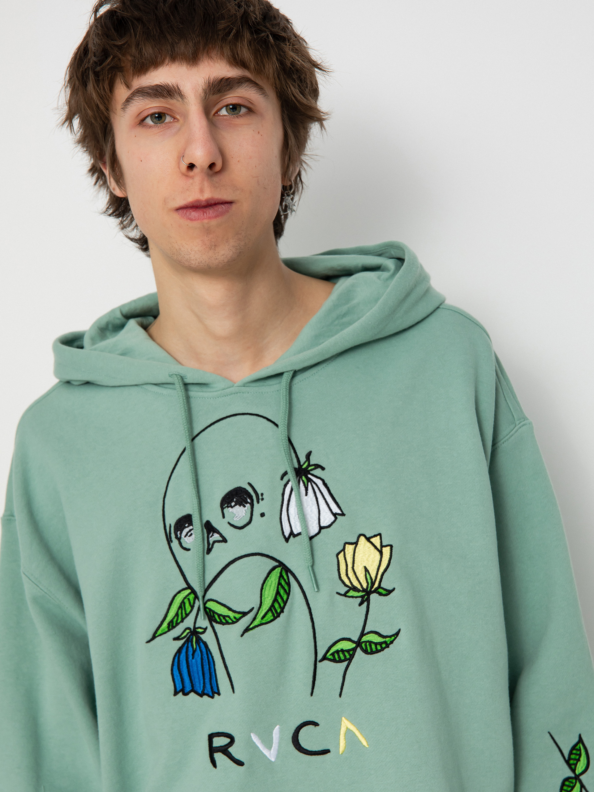 Худі RVCA Flower Skull HD (green haze)