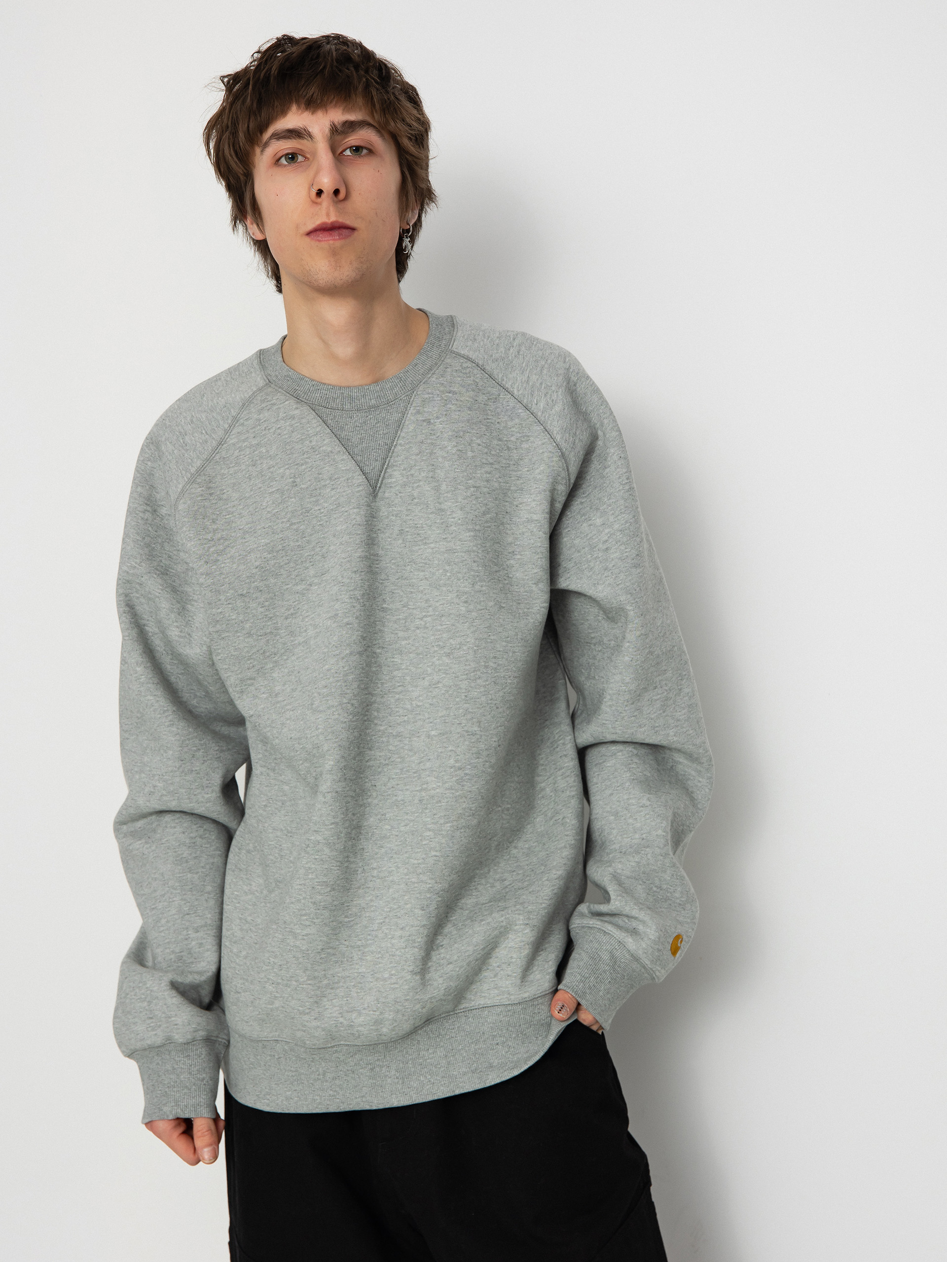 u0421u0432u0456u0442u0448u043eu0442 Carhartt WIP Chase (grey heather/gold)