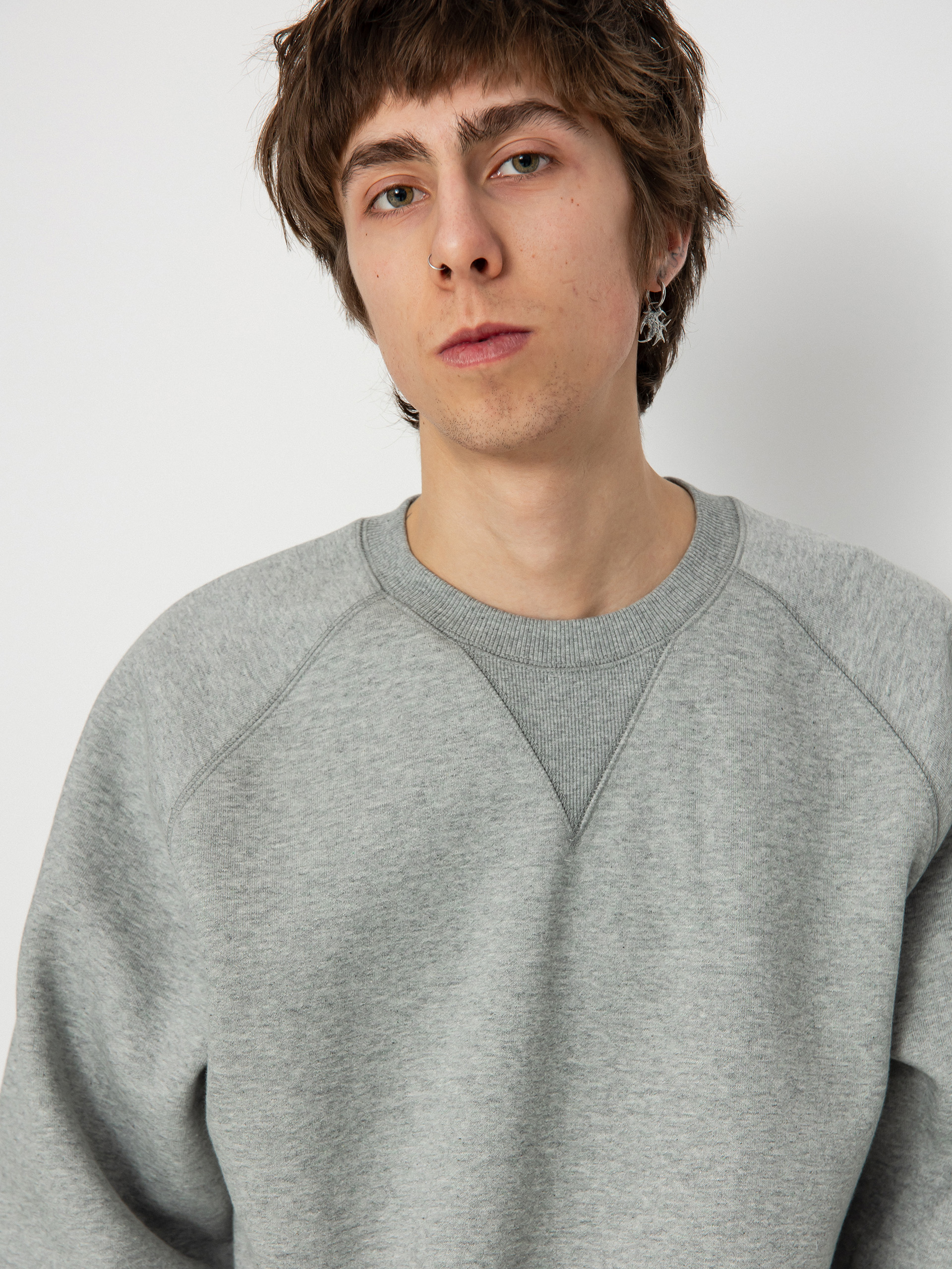 Світшот Carhartt WIP Chase (grey heather/gold)