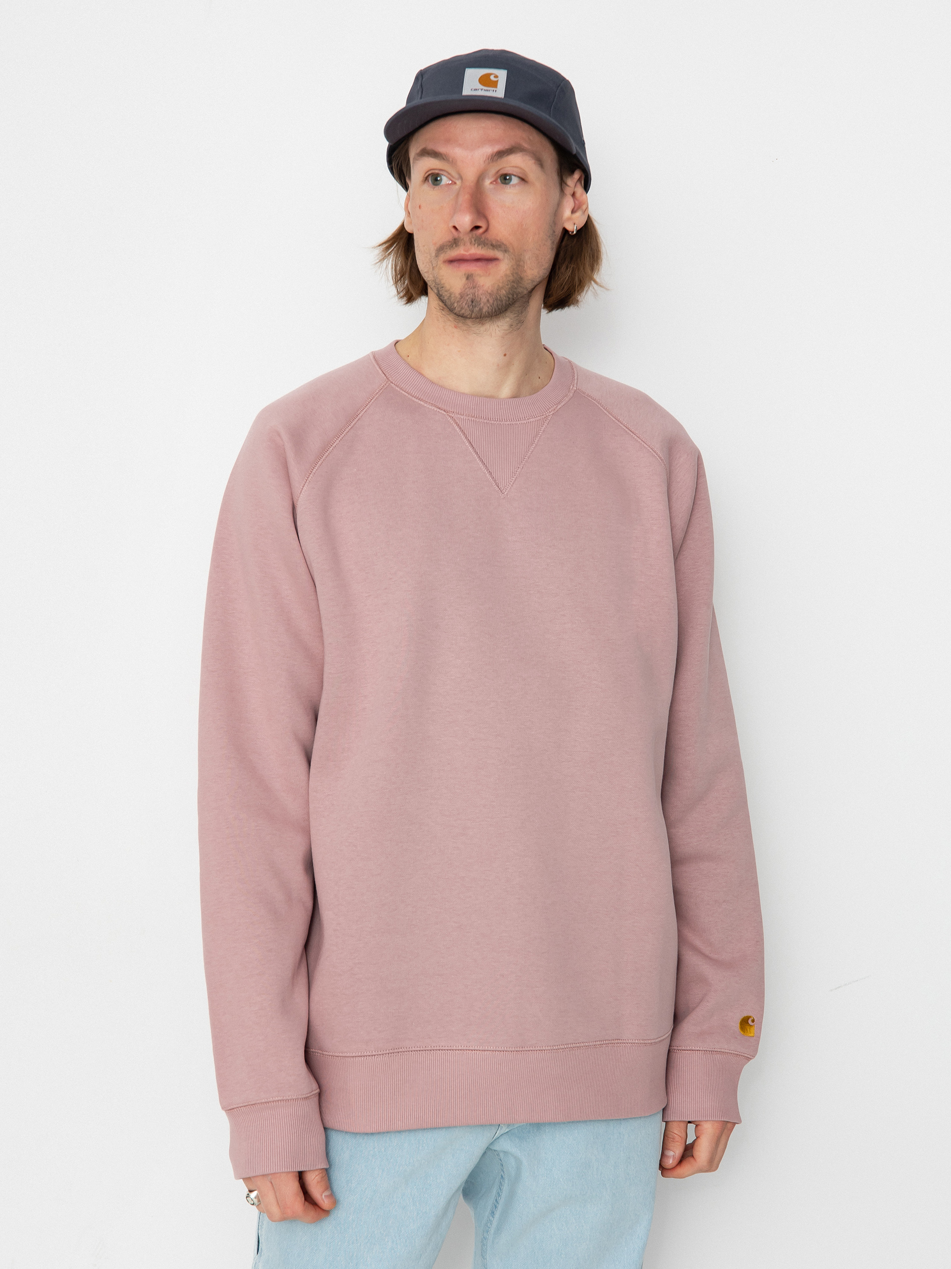 Світшот Carhartt WIP Chase (glassy pink/gold)