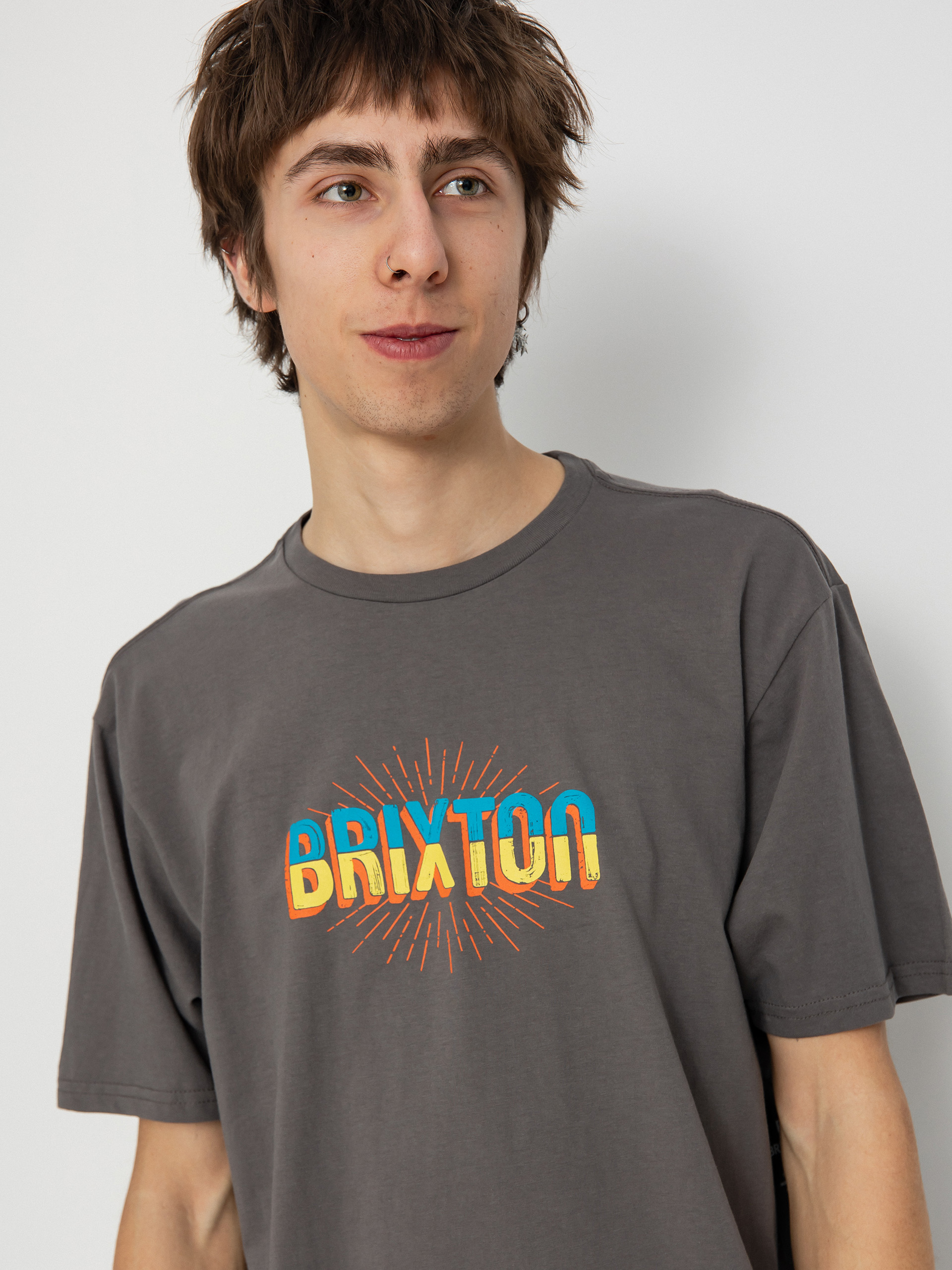 Футболка Brixton Pinnacle Tlrt (charcoal)