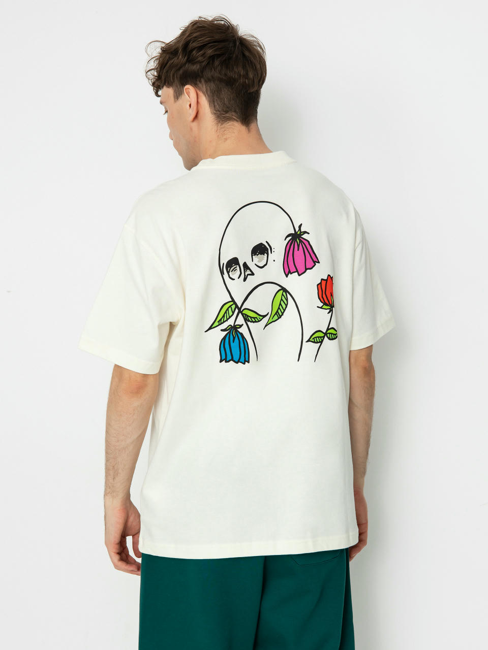 Футболка RVCA Flower Skull (antique white)