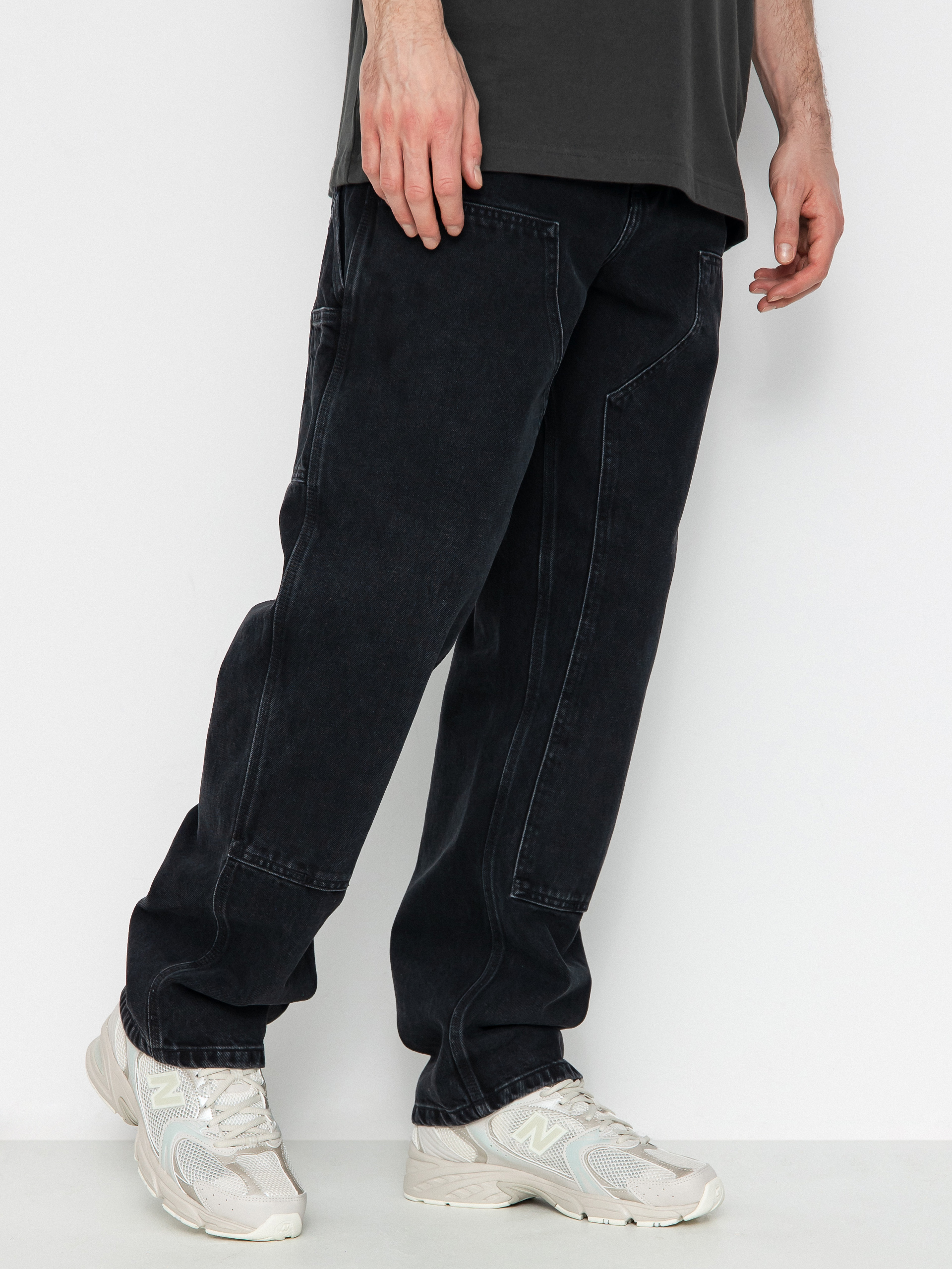 Штани Carhartt WIP Double Knee - чорний (black)