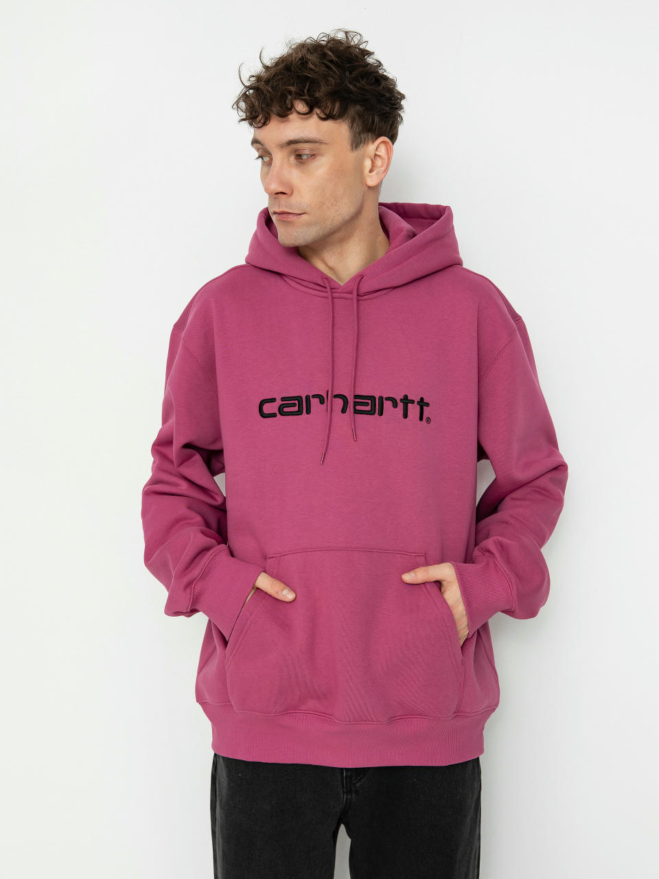 Худі Carhartt WIP Carhartt HD (magenta/black)