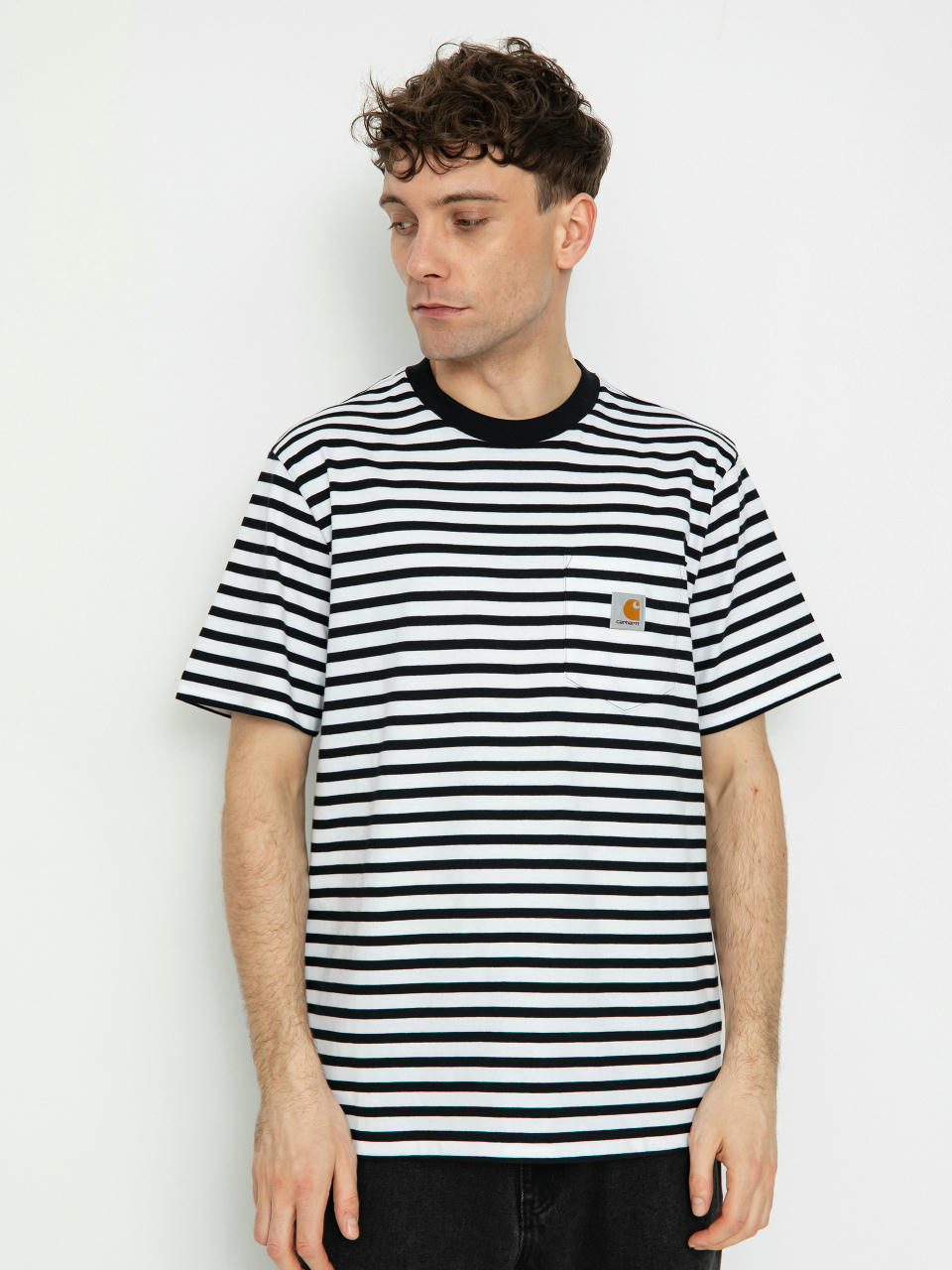 Футболка Carhartt WIP Seidler Pocket (seidler stripe/black/white)