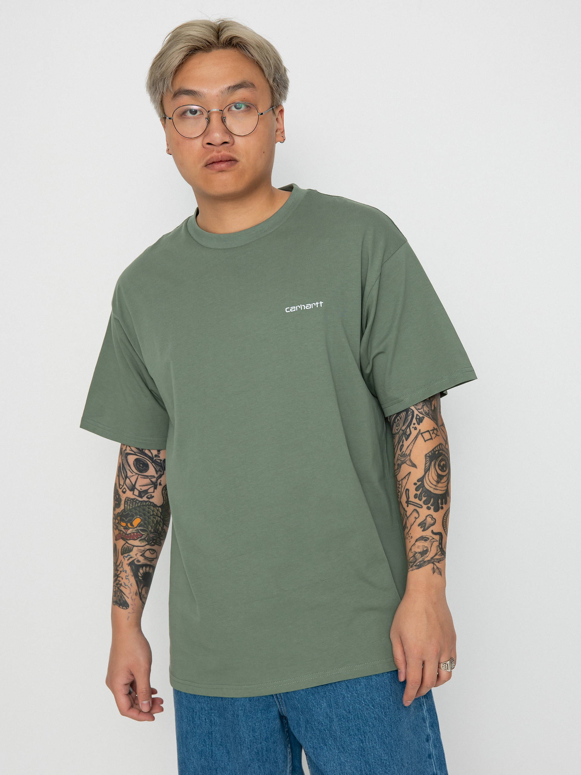 Футболка Carhartt WIP Script Embroidery (park/white)