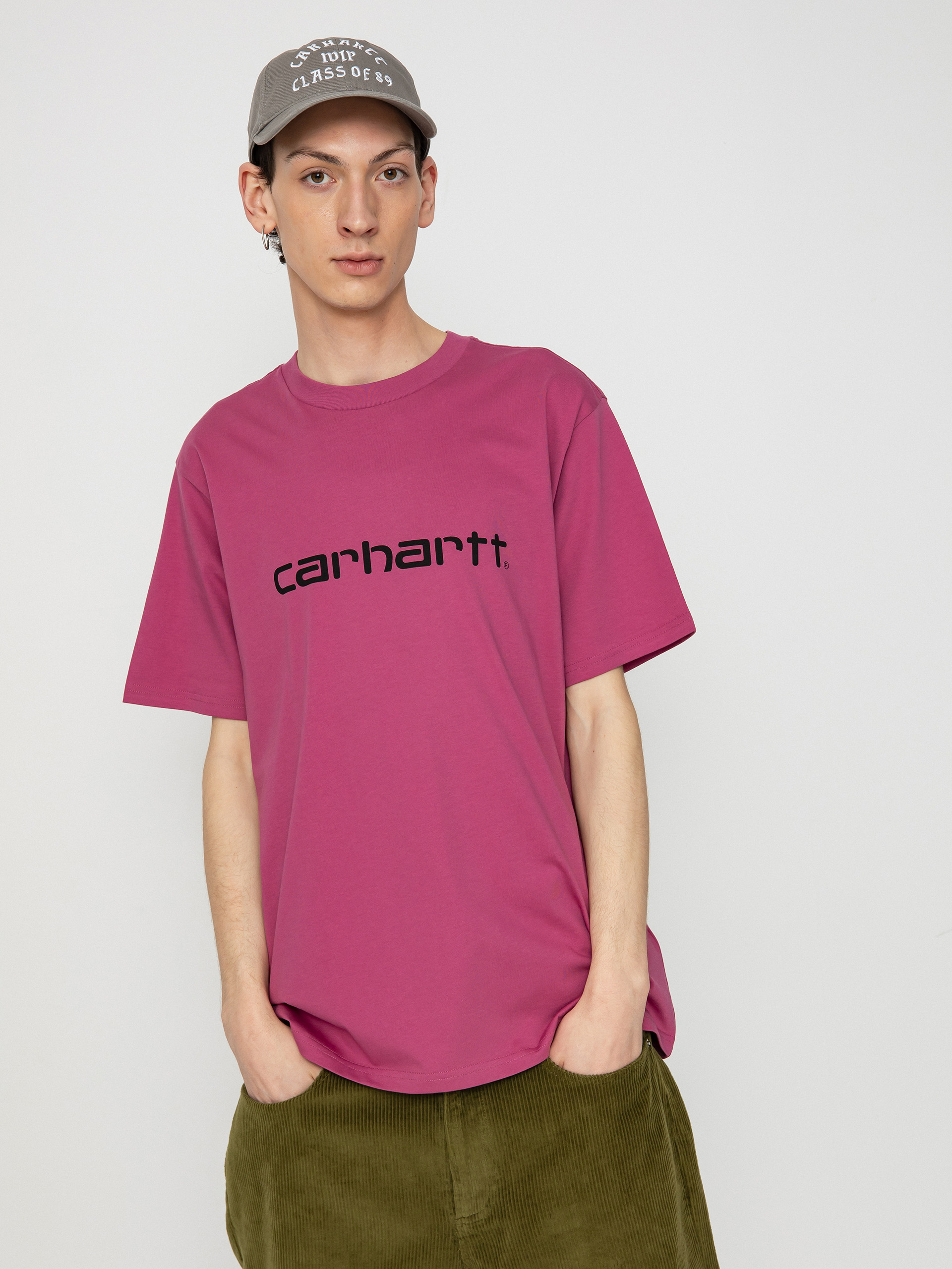 Футболка Carhartt WIP Script (magenta/black)