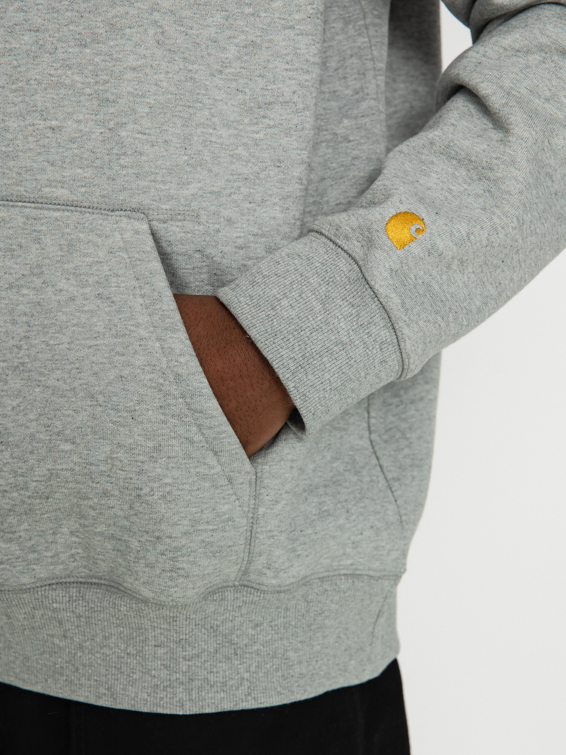 Худі Carhartt WIP Chase HD (grey heather/gold)