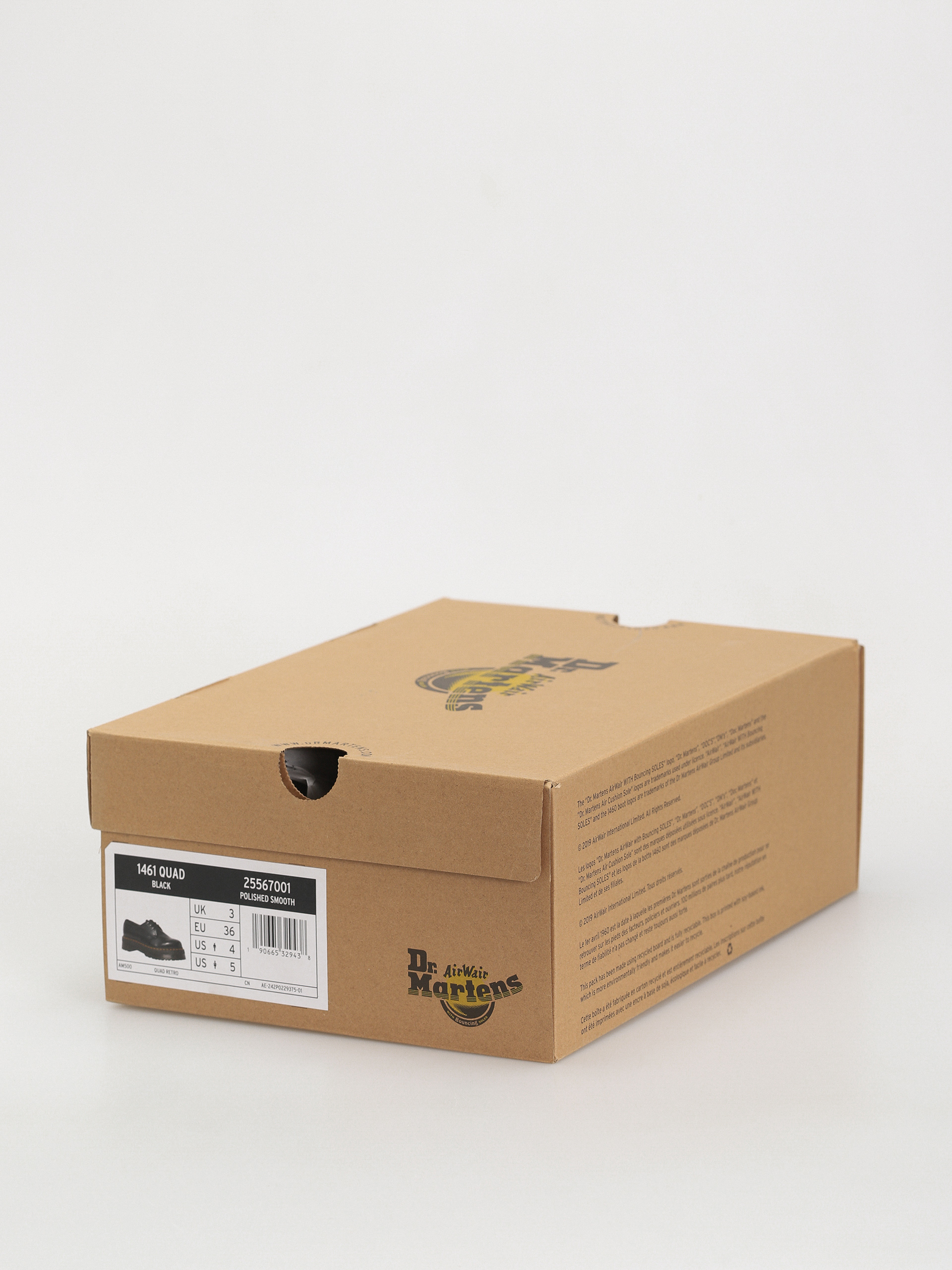 Взуття Dr. Martens 1461 Quad Wmn (polished smooth black)