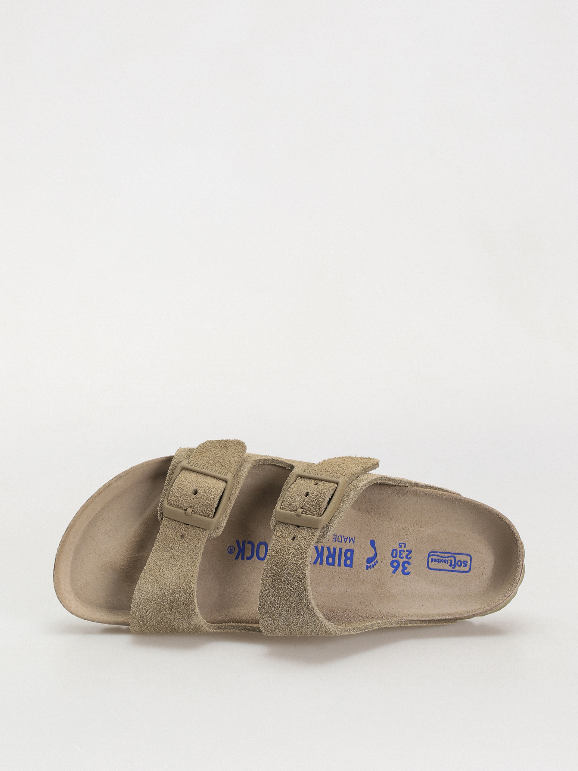 Шльопанці Birkenstock Arizona Suede Leather Narrow Wmn (faded khaki)