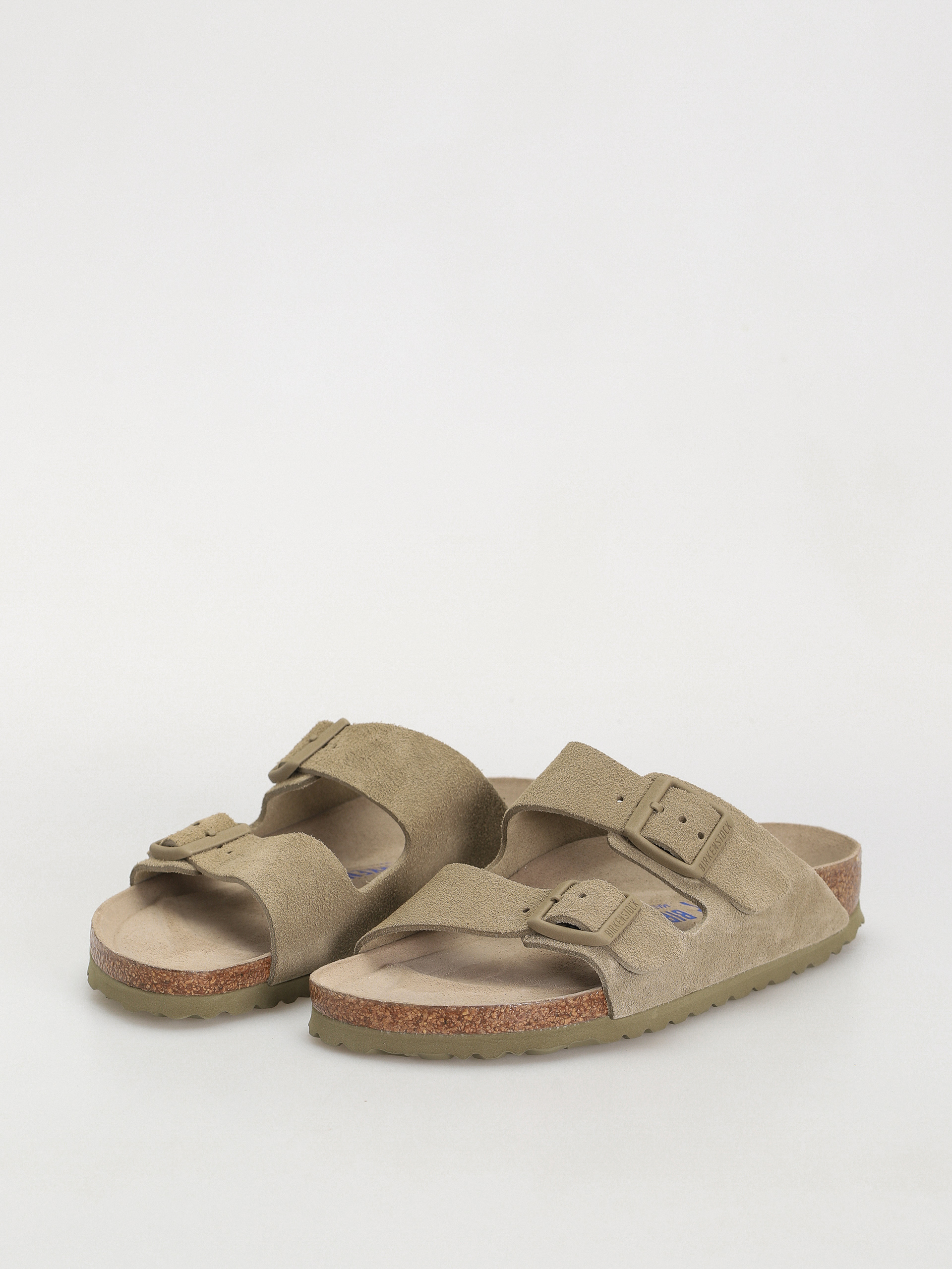 Шльопанці Birkenstock Arizona Suede Leather Narrow Wmn (faded khaki)