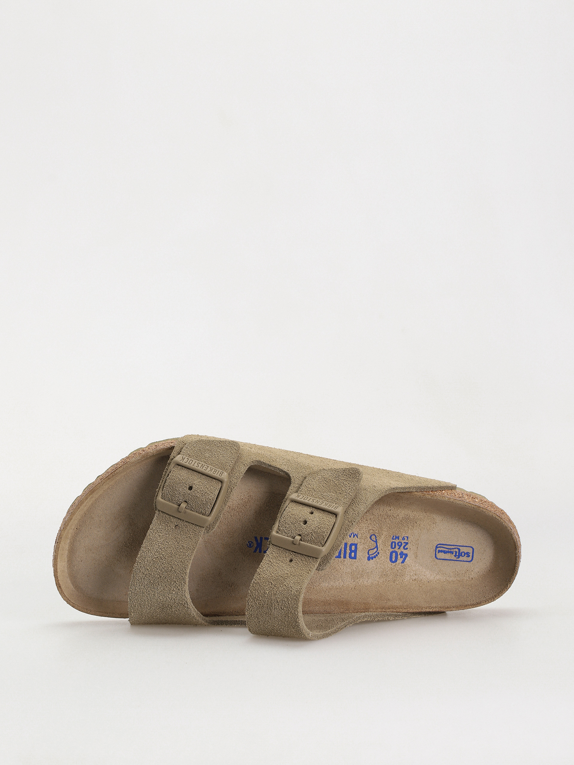 Шльопанці Birkenstock Arizona Suede Leather Regular (faded khaki)