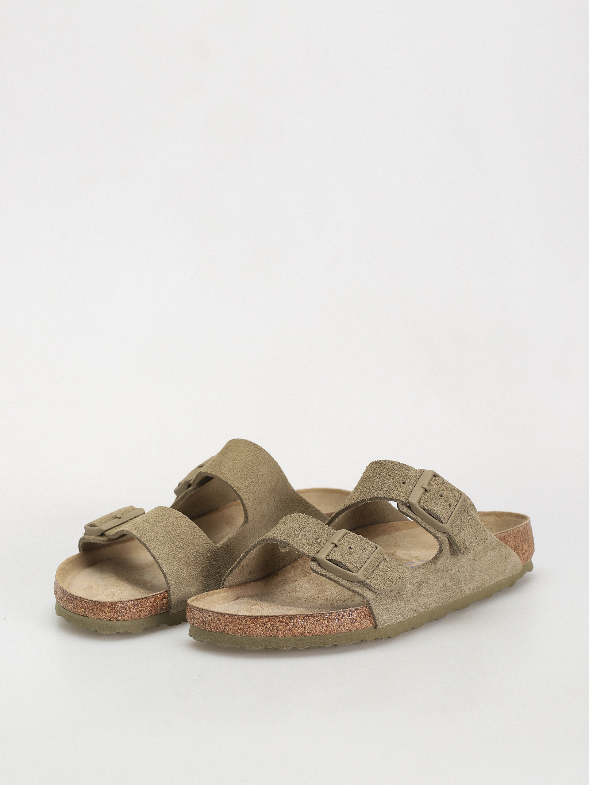 Шльопанці Birkenstock Arizona Suede Leather Regular (faded khaki)