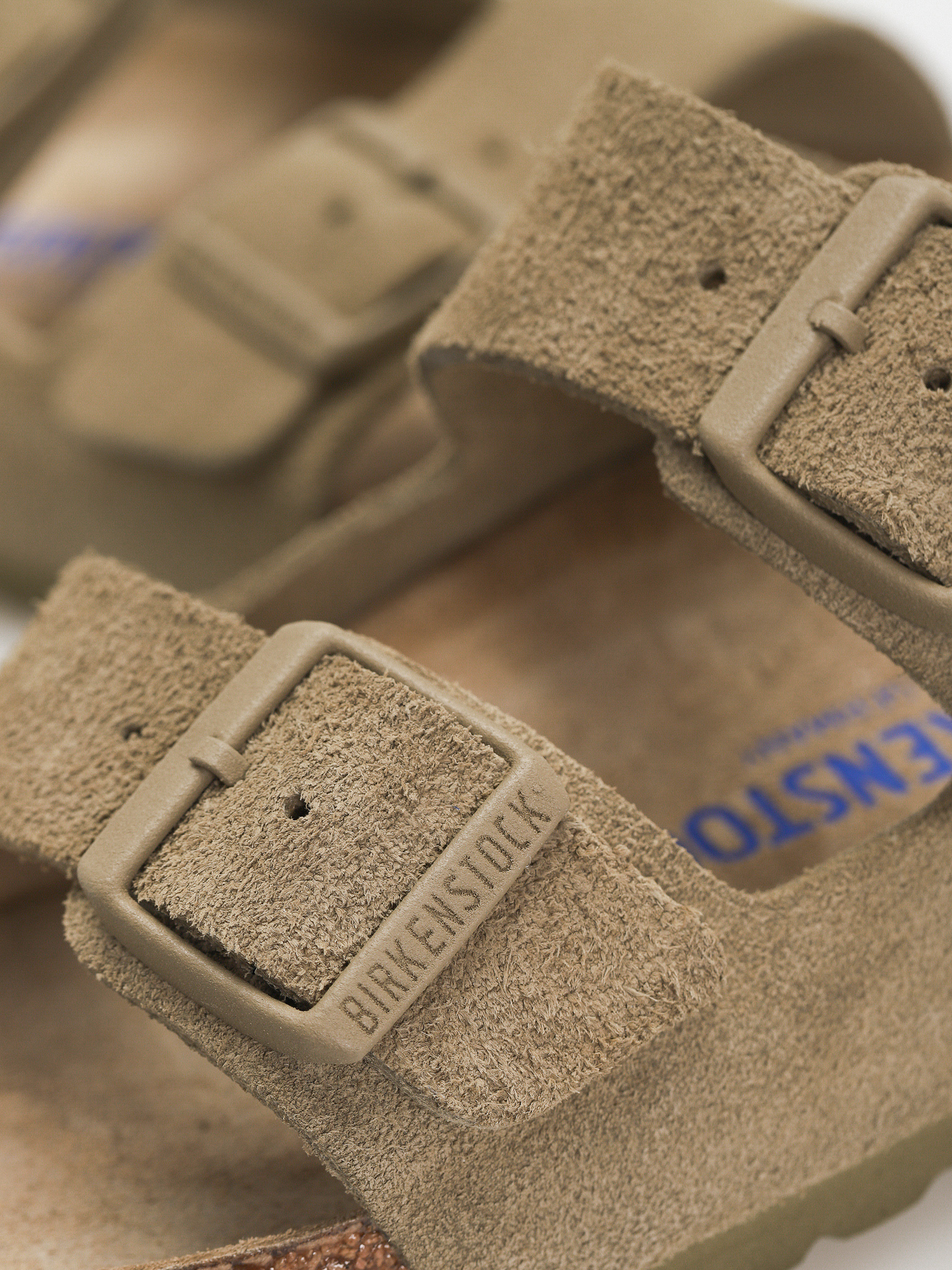 Шльопанці Birkenstock Arizona Suede Leather Regular (faded khaki)