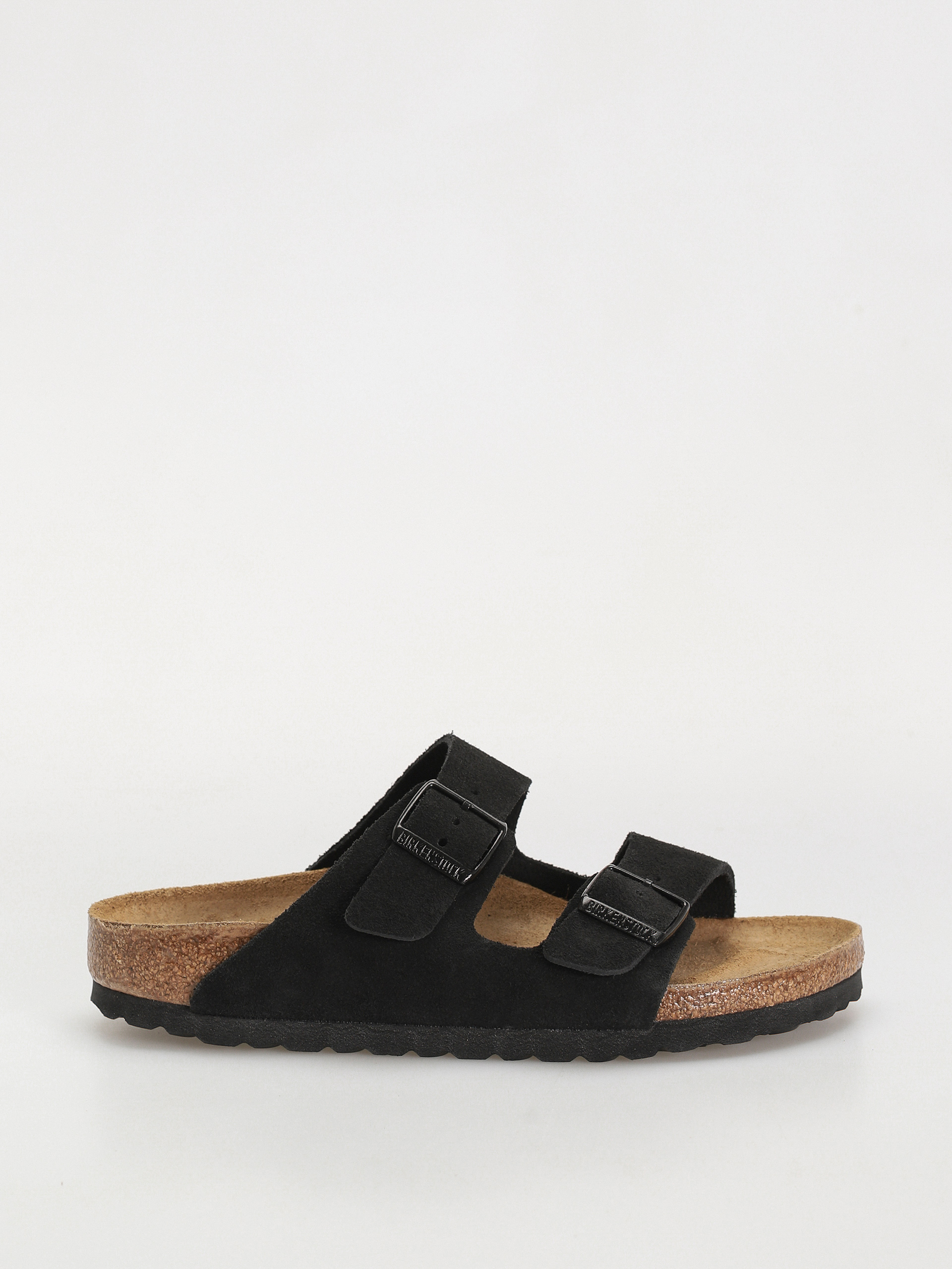 Шльопанці Birkenstock Arizona Suede Leather Narrow Wmn - чорний
