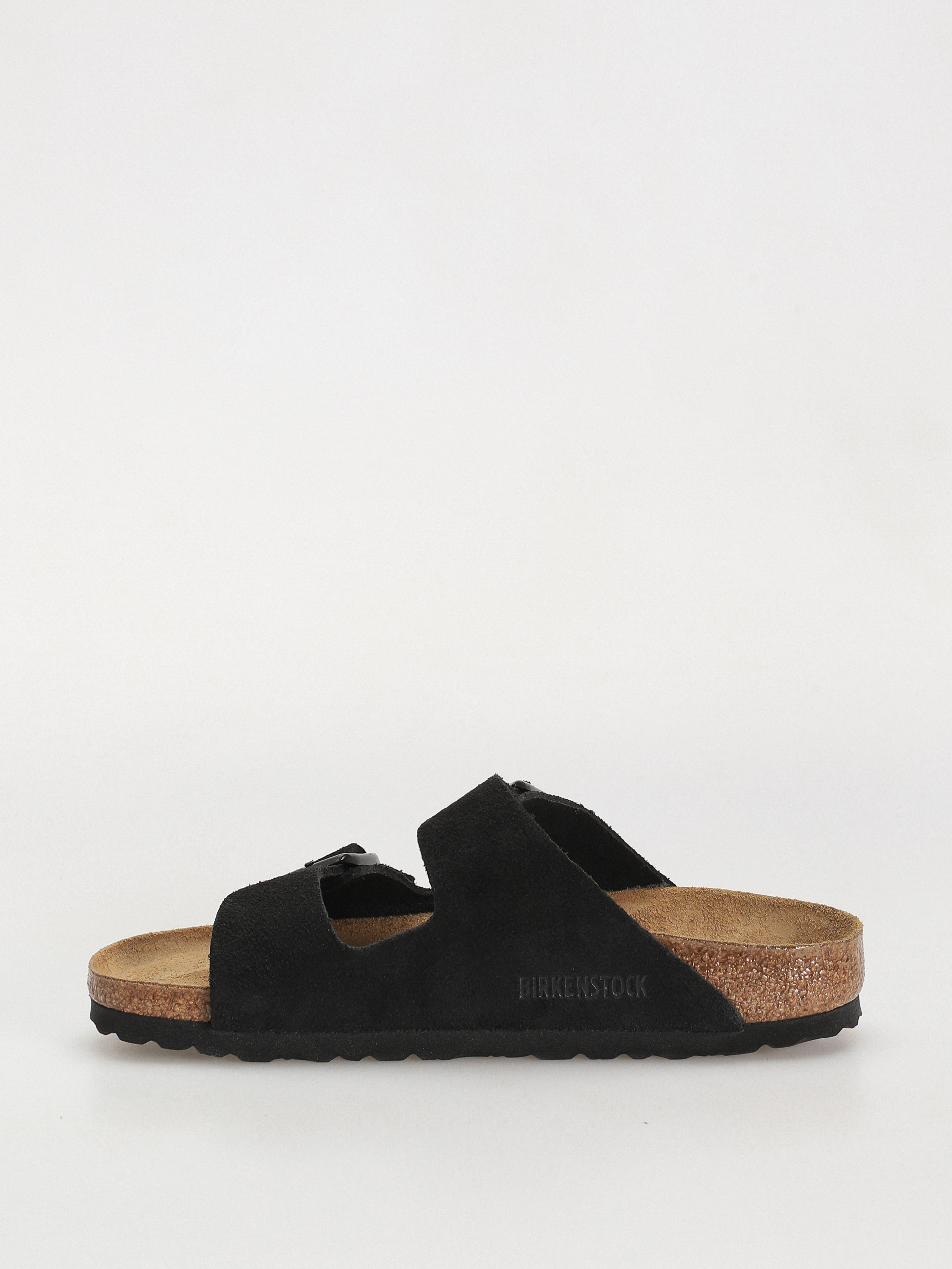 Шльопанці Birkenstock Arizona Suede Leather Narrow Wmn (black)