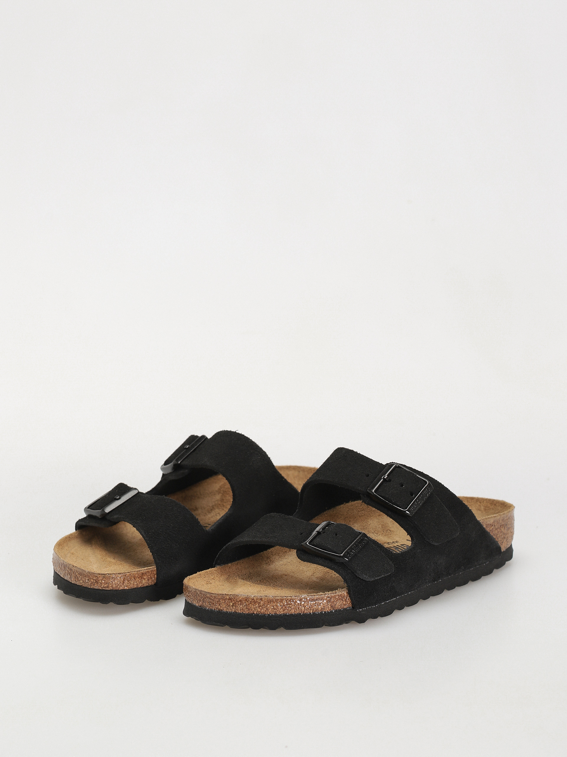 Шльопанці Birkenstock Arizona Suede Leather Narrow Wmn (black)