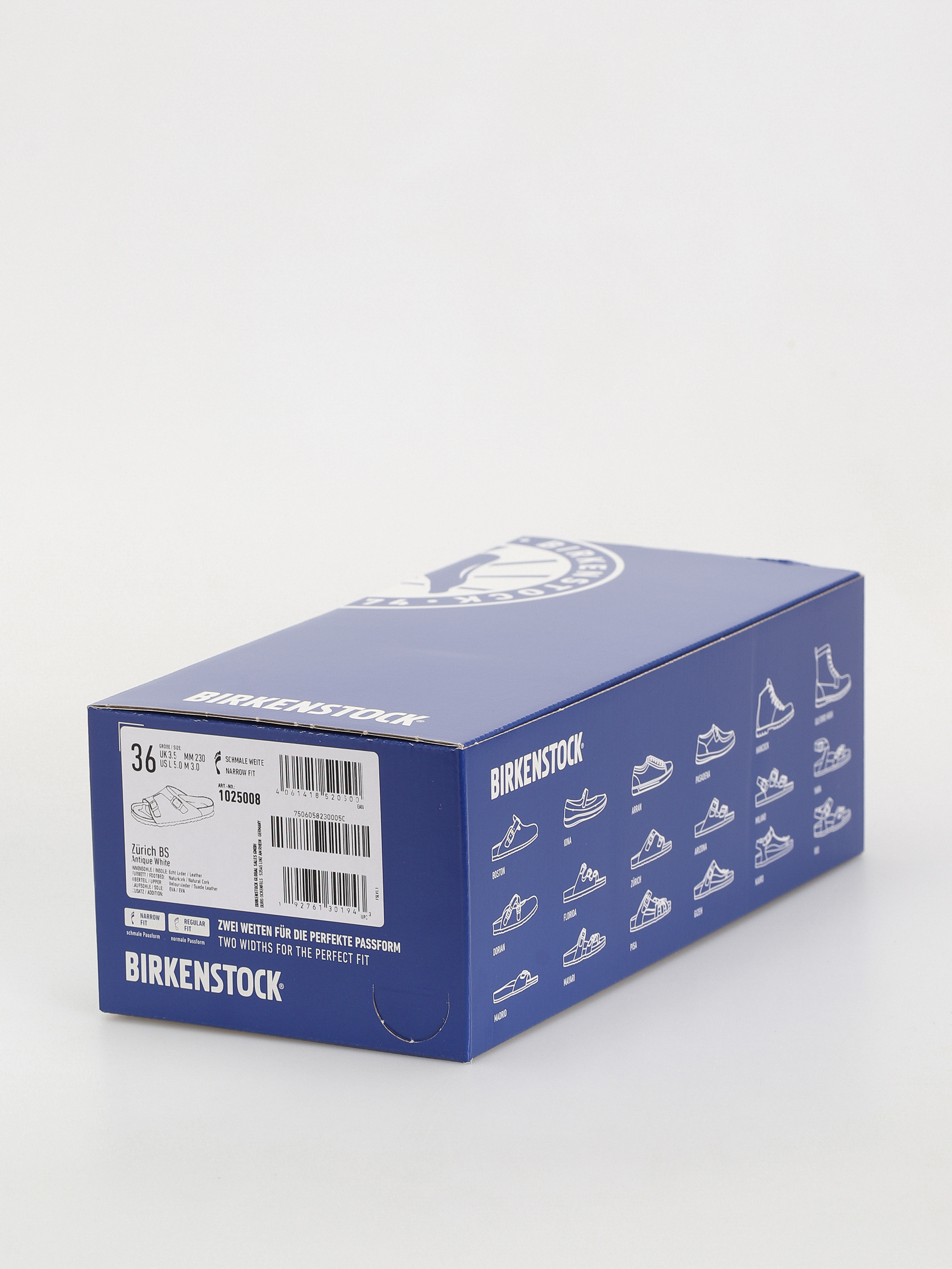 Шльопанці Birkenstock Zurich Suede Leather Narrow Wmn (antique white)