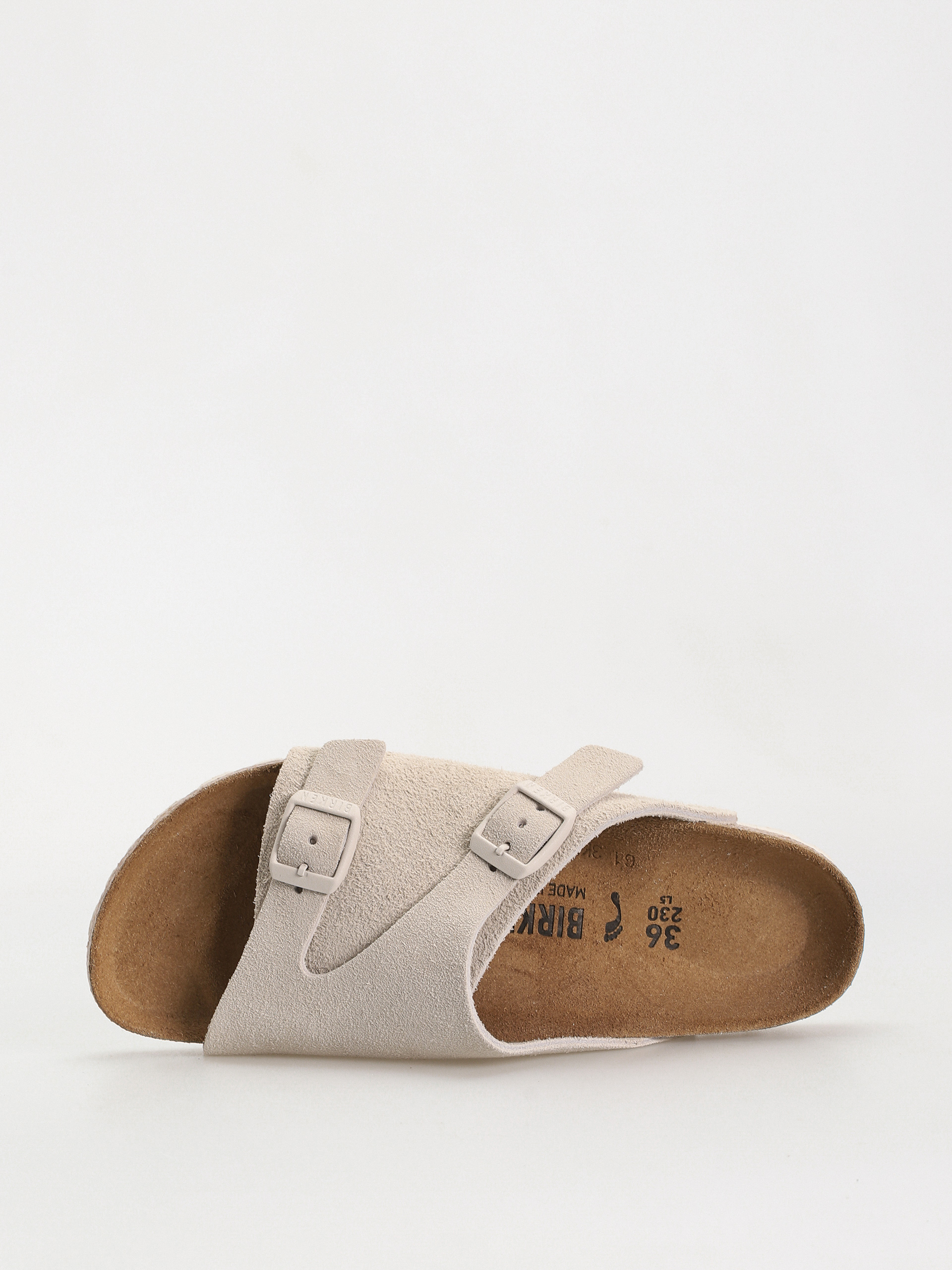 Шльопанці Birkenstock Zurich Suede Leather Narrow Wmn (antique white)