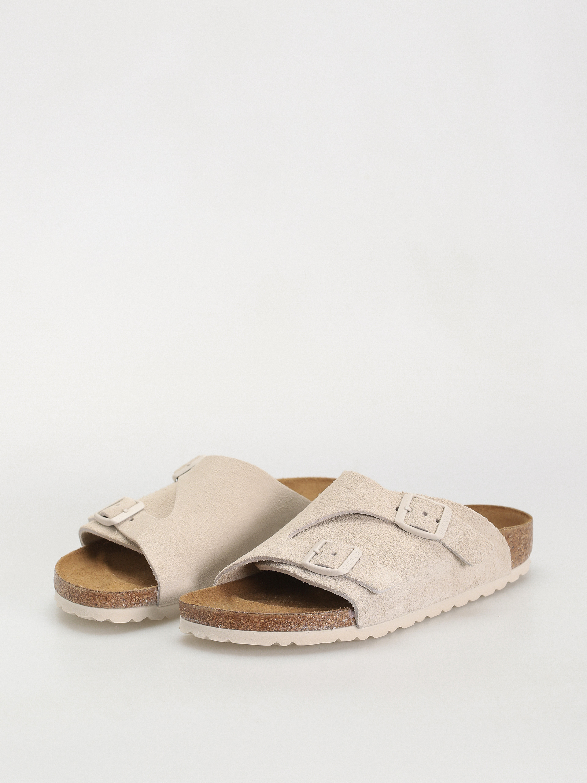 Шльопанці Birkenstock Zurich Suede Leather Narrow Wmn (antique white)