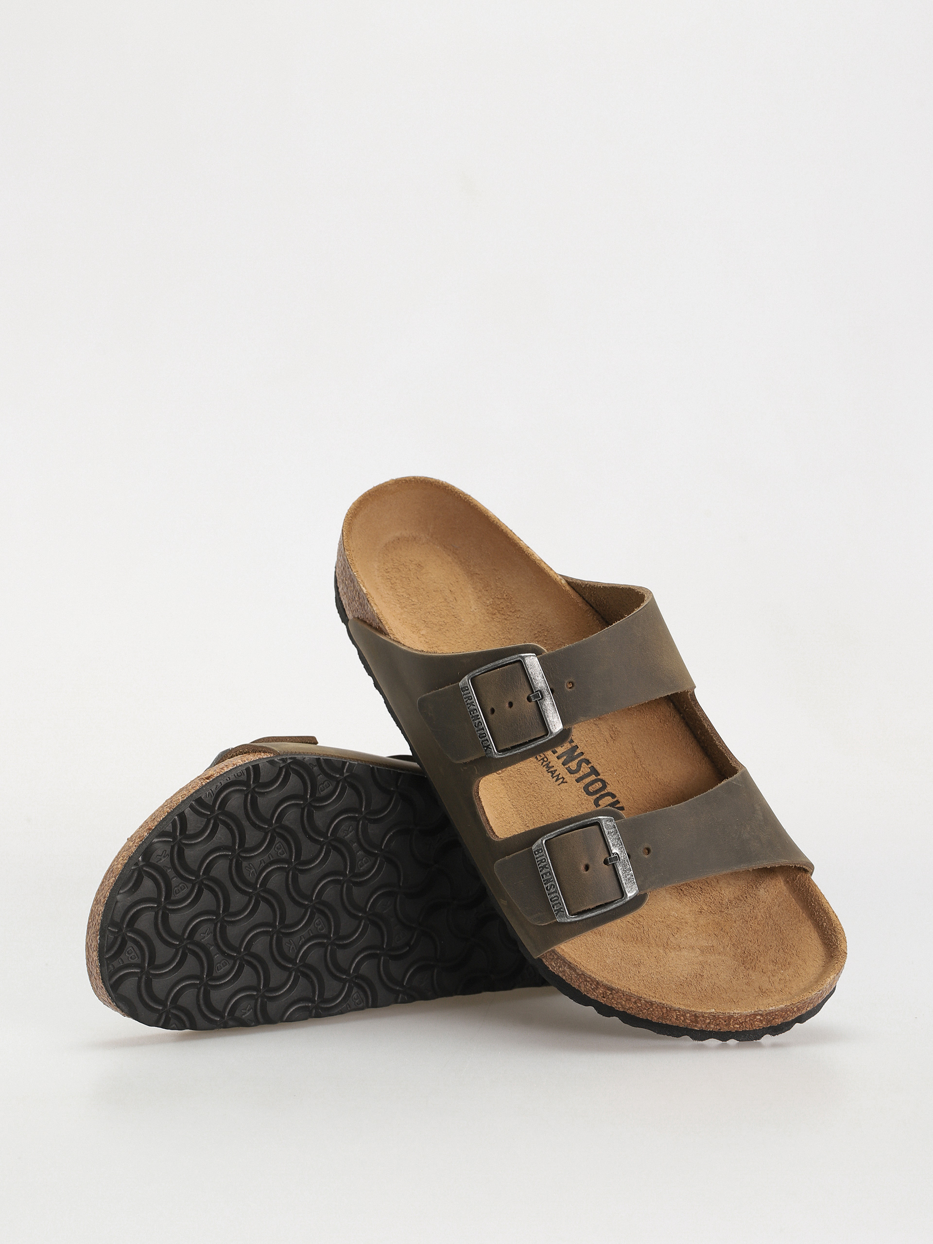 Шльопанці Birkenstock Arizona Oiled Leather Regular (faded khaki)