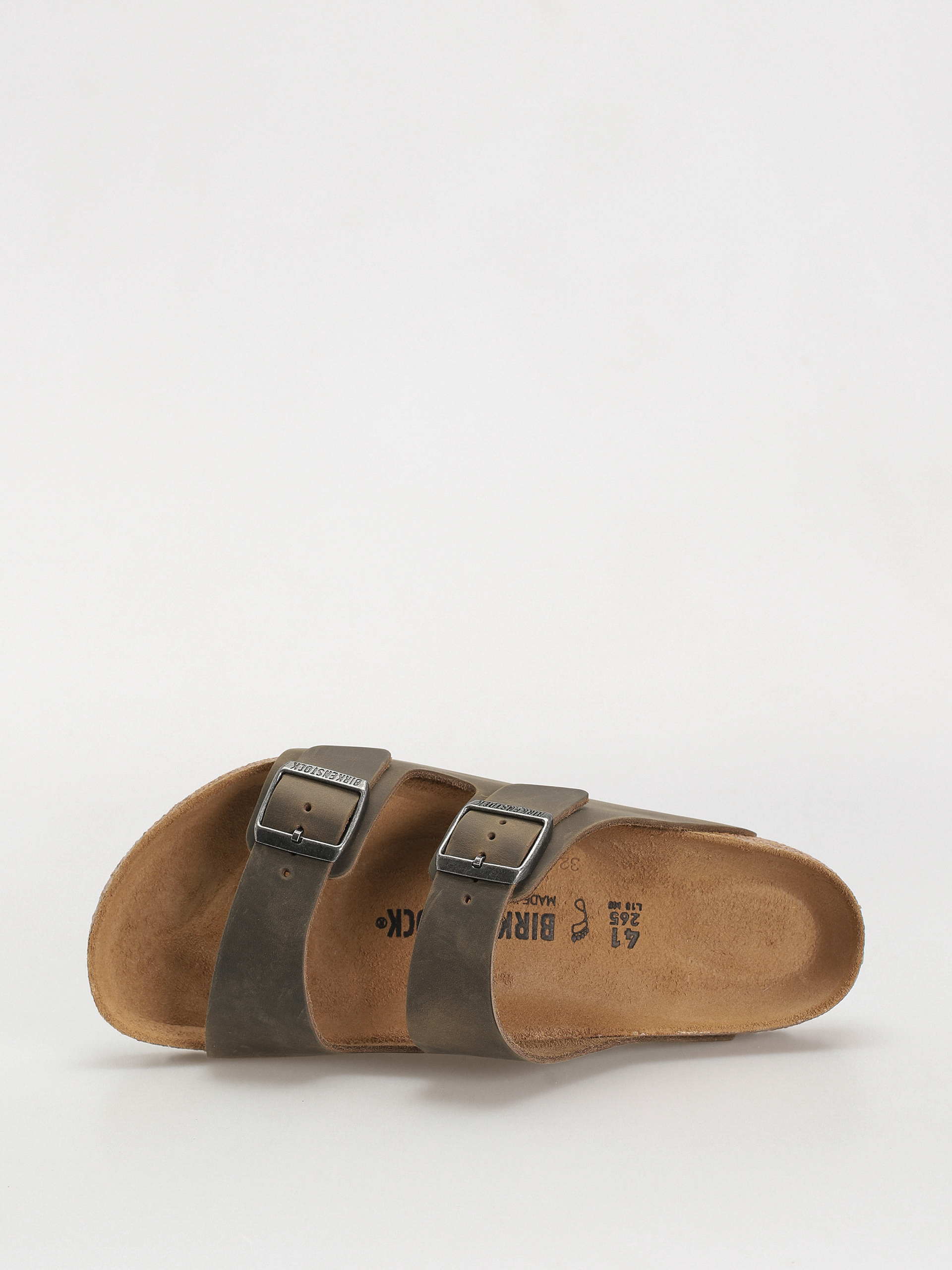 Шльопанці Birkenstock Arizona Oiled Leather Regular (faded khaki)