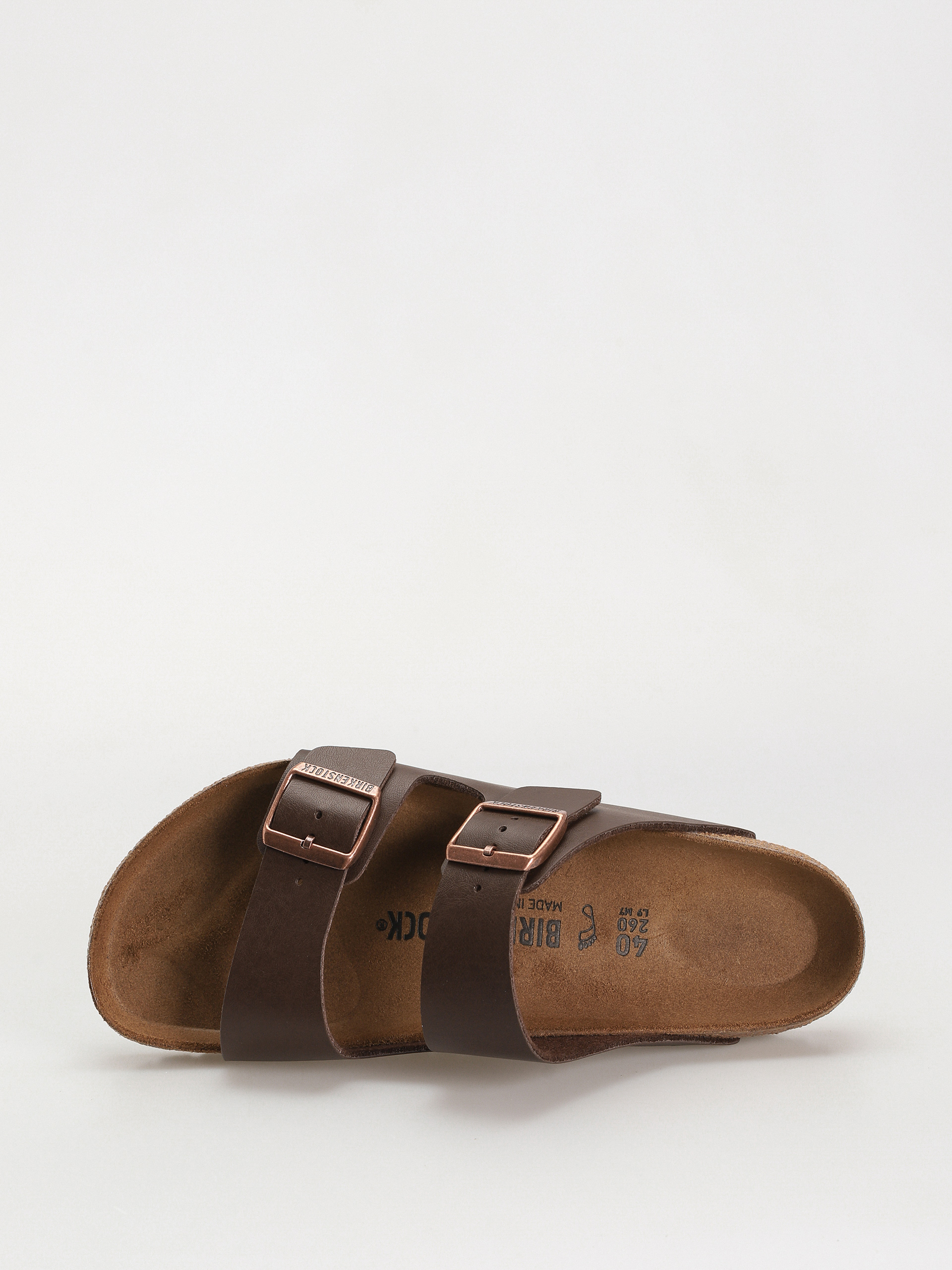 Шльопанці Birkenstock Arizona Birko Flor Regular (dark brown)
