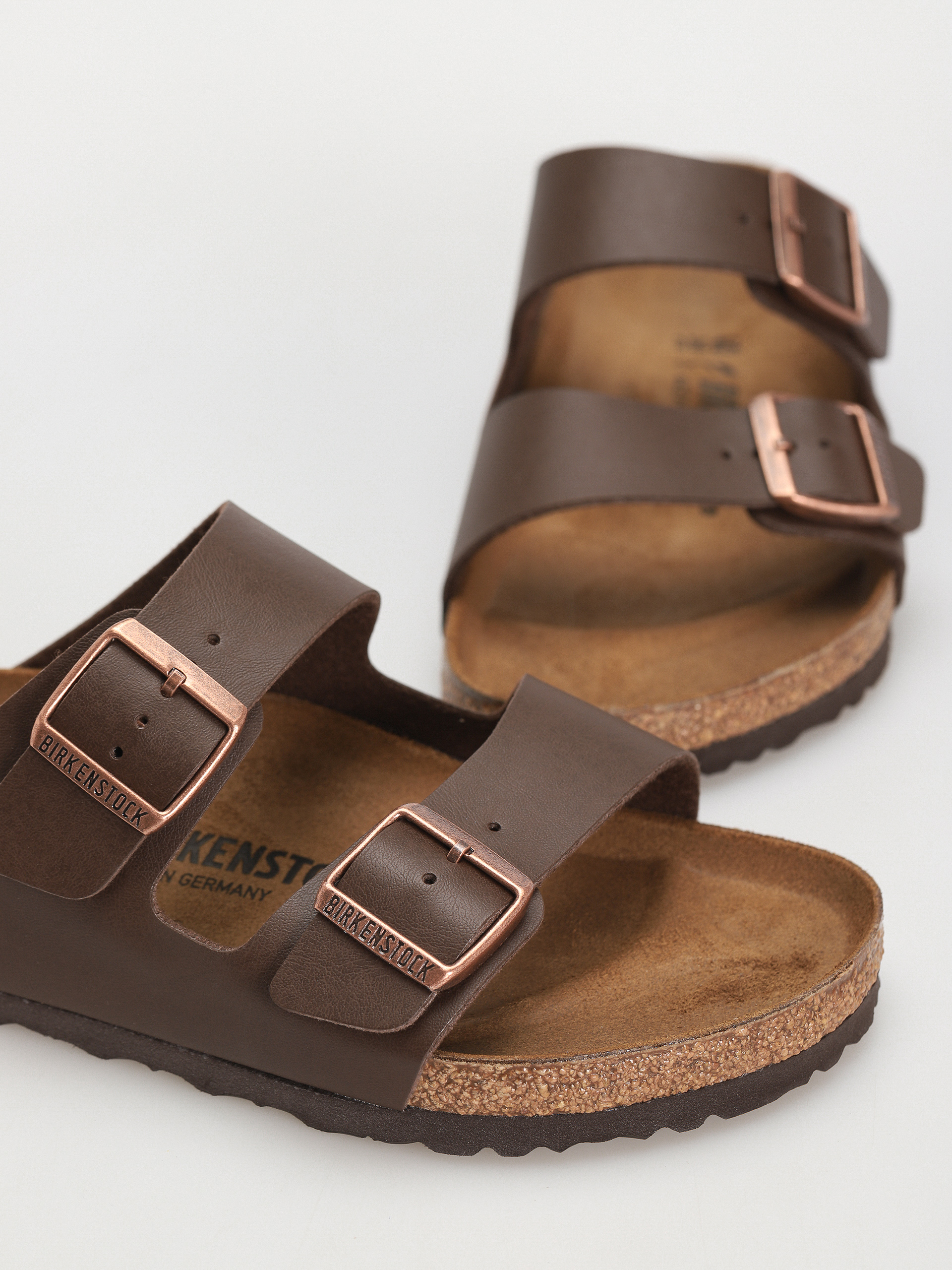 Шльопанці Birkenstock Arizona Birko Flor Regular (dark brown)