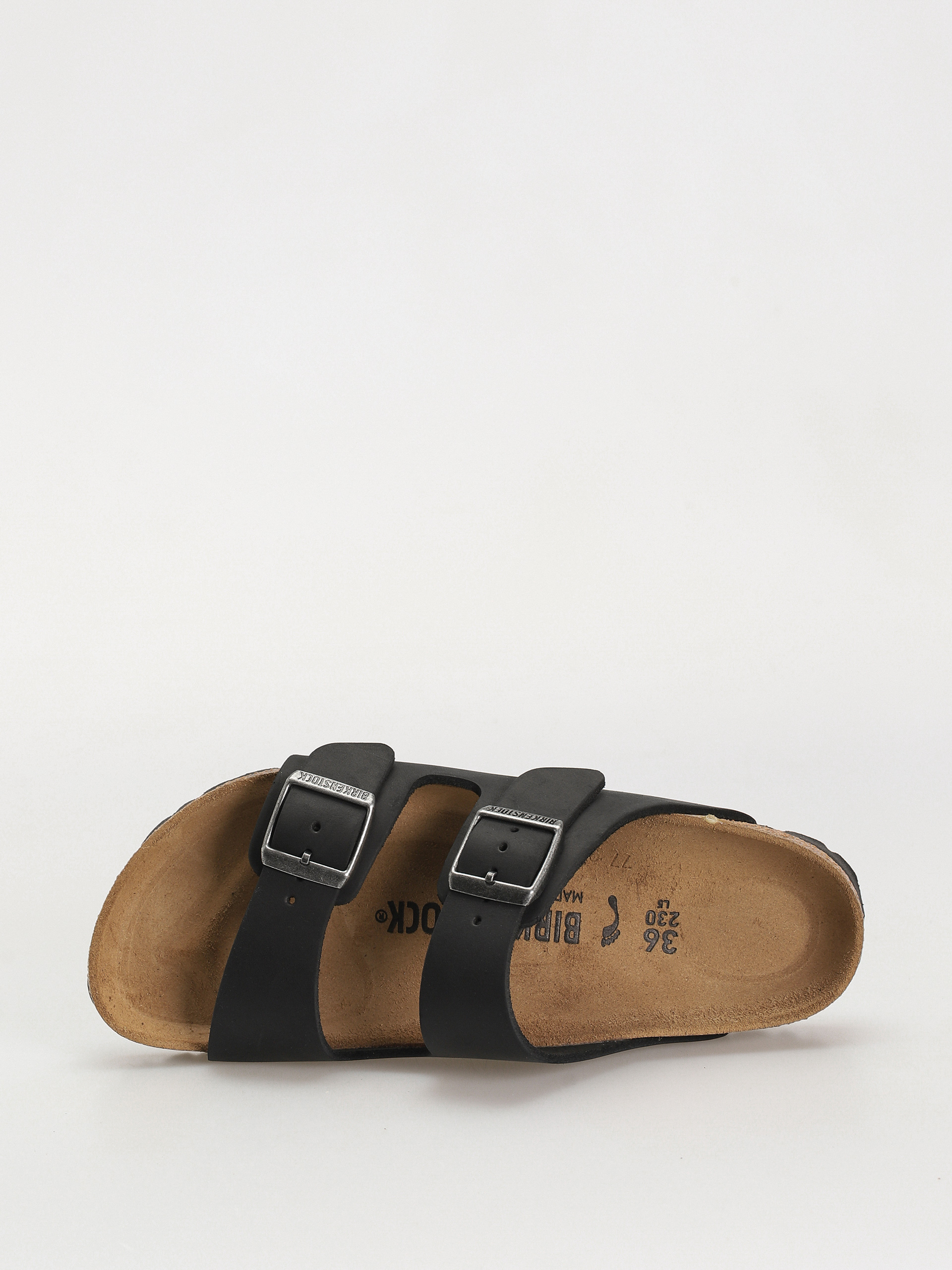 Шльопанці Birkenstock Arizona Oiled Leather Narrow Wmn (black)