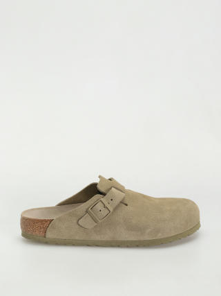 Шльопанці Birkenstock Boston Suede Leather Regular (faded khaki)