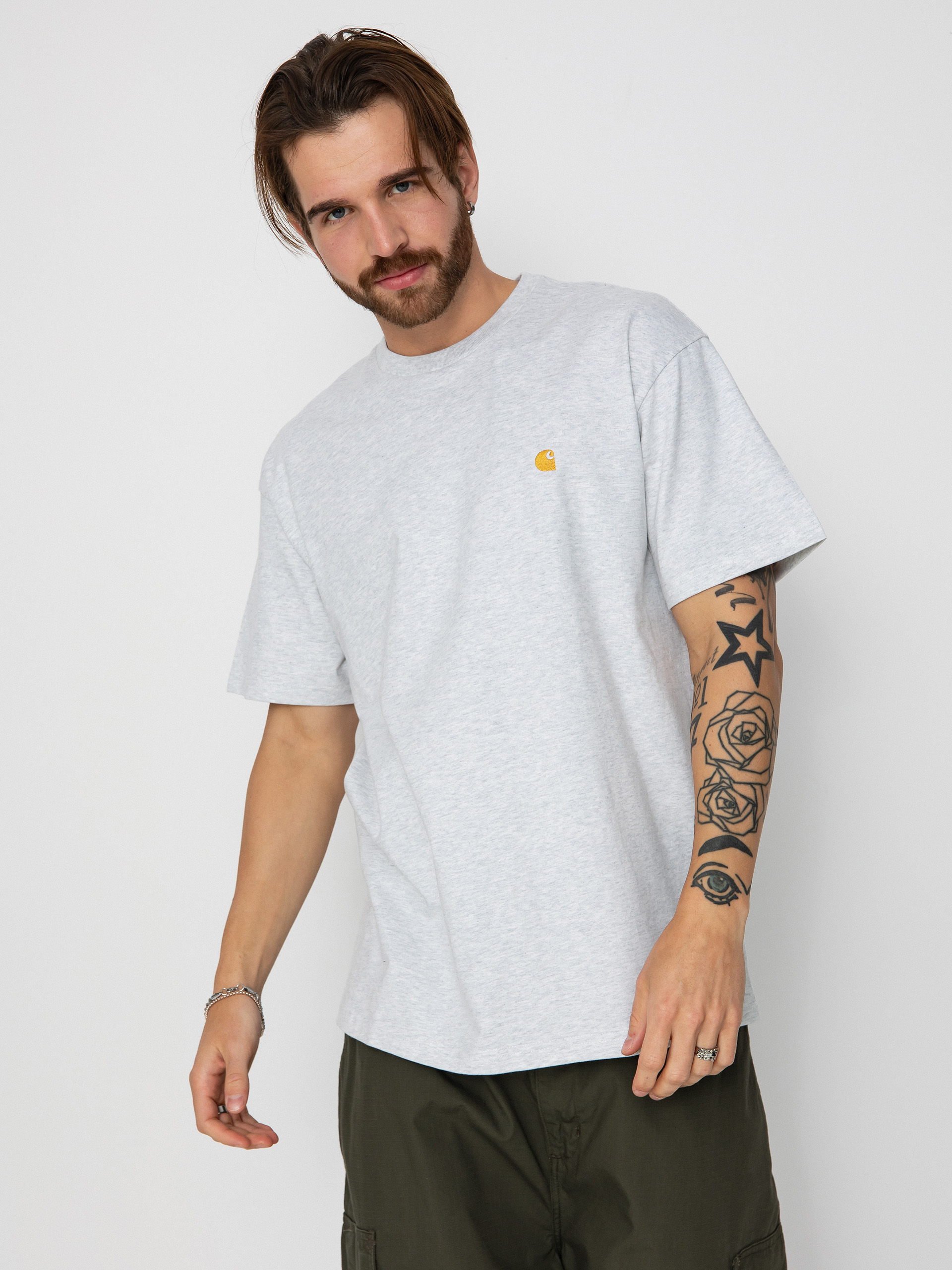 Футболка Carhartt WIP Chase (ash heather/gold)