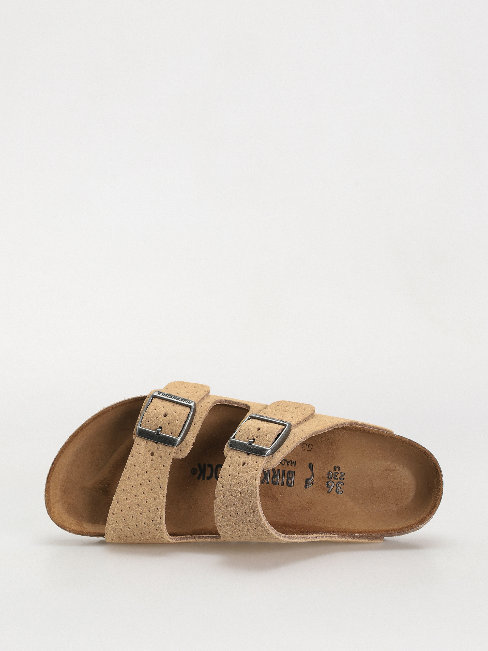 Шльопанці Birkenstock Arizona Suede Embossed Narrow Wmn (emboss dots new beige)