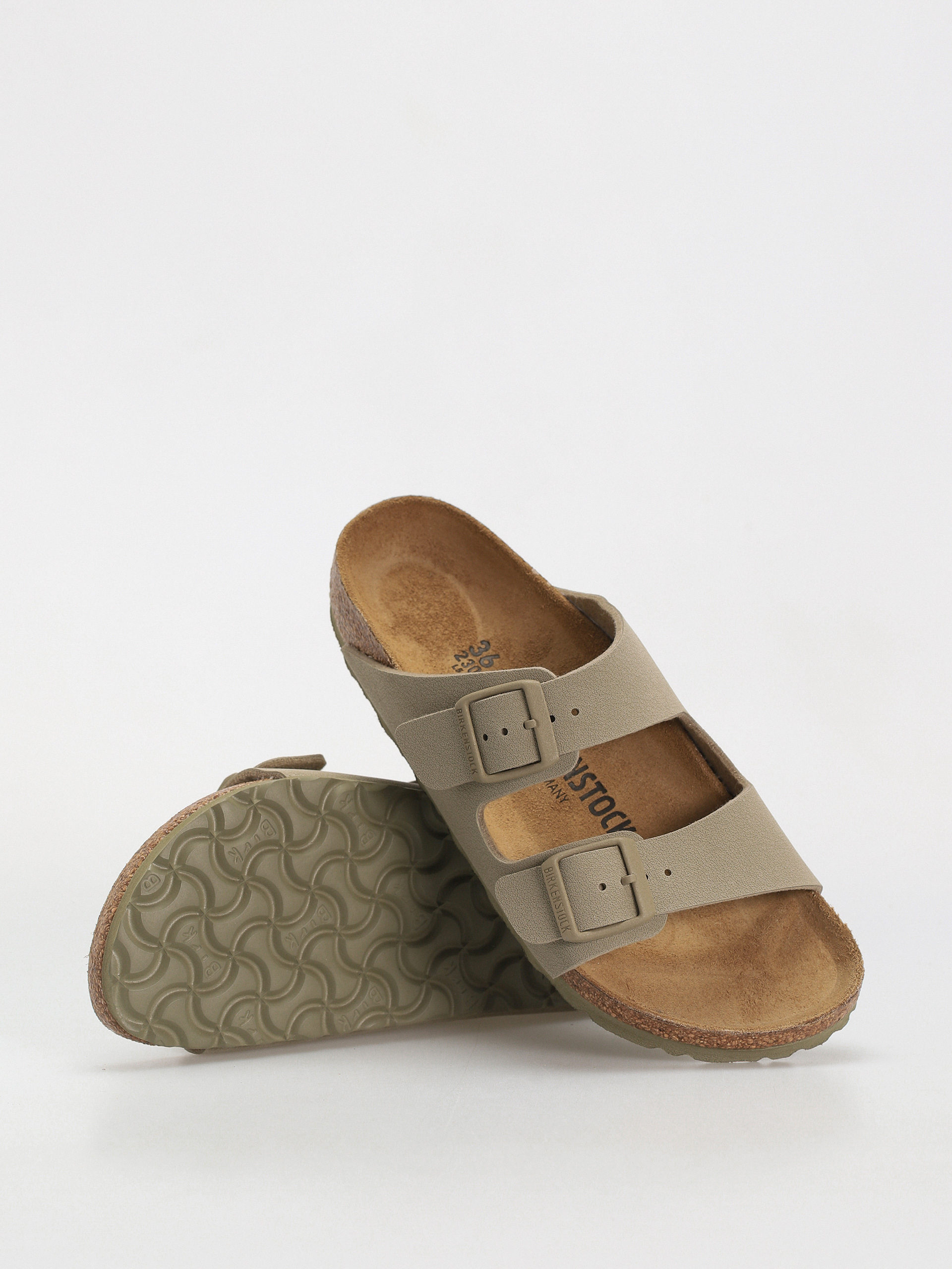 Шльопанці Birkenstock Arizona Birko Flor Narrow Wmn (faded khaki)