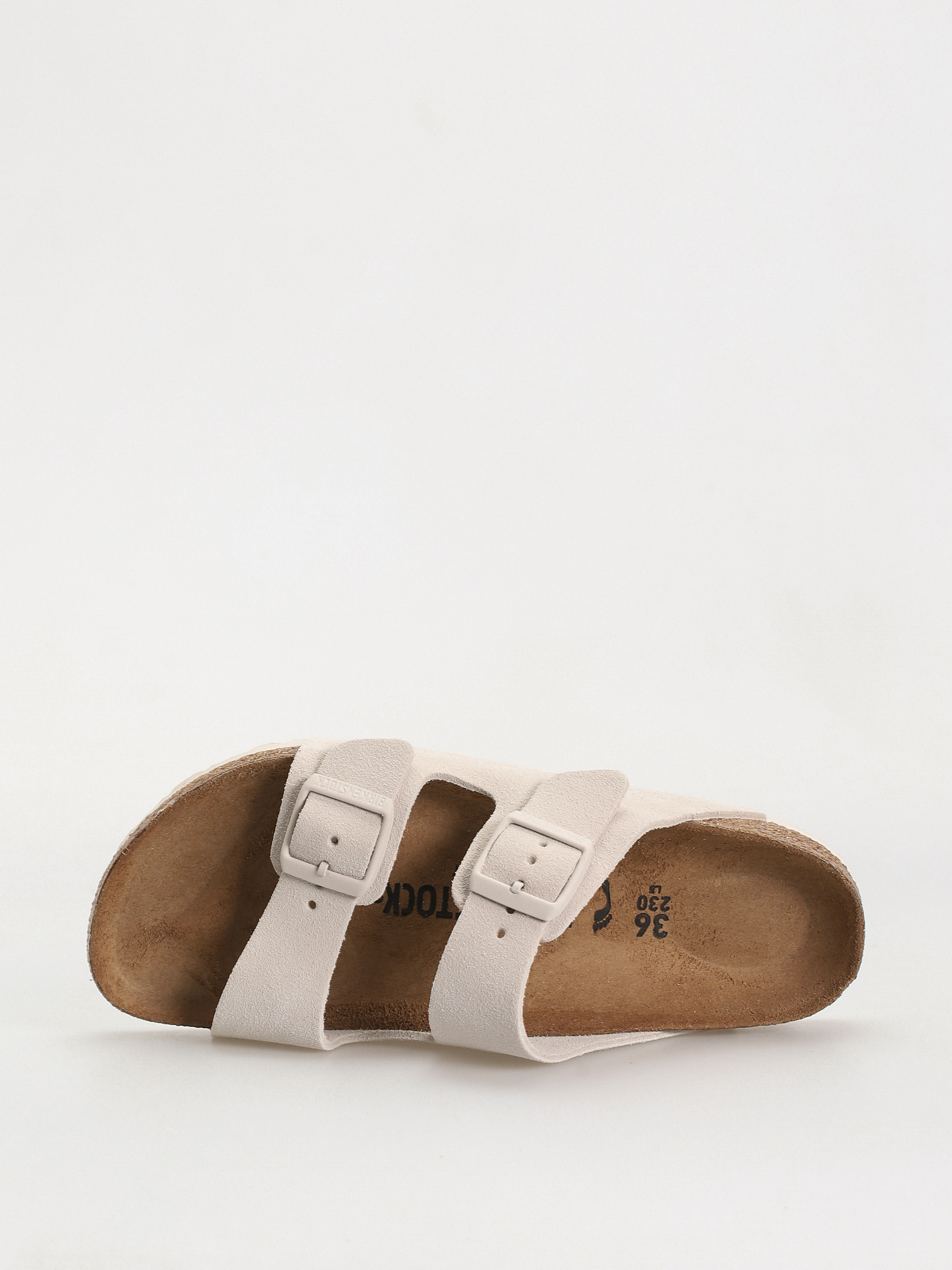 Шльопанці Birkenstock Arizona Suede Leather Narrow Wmn (antique white)