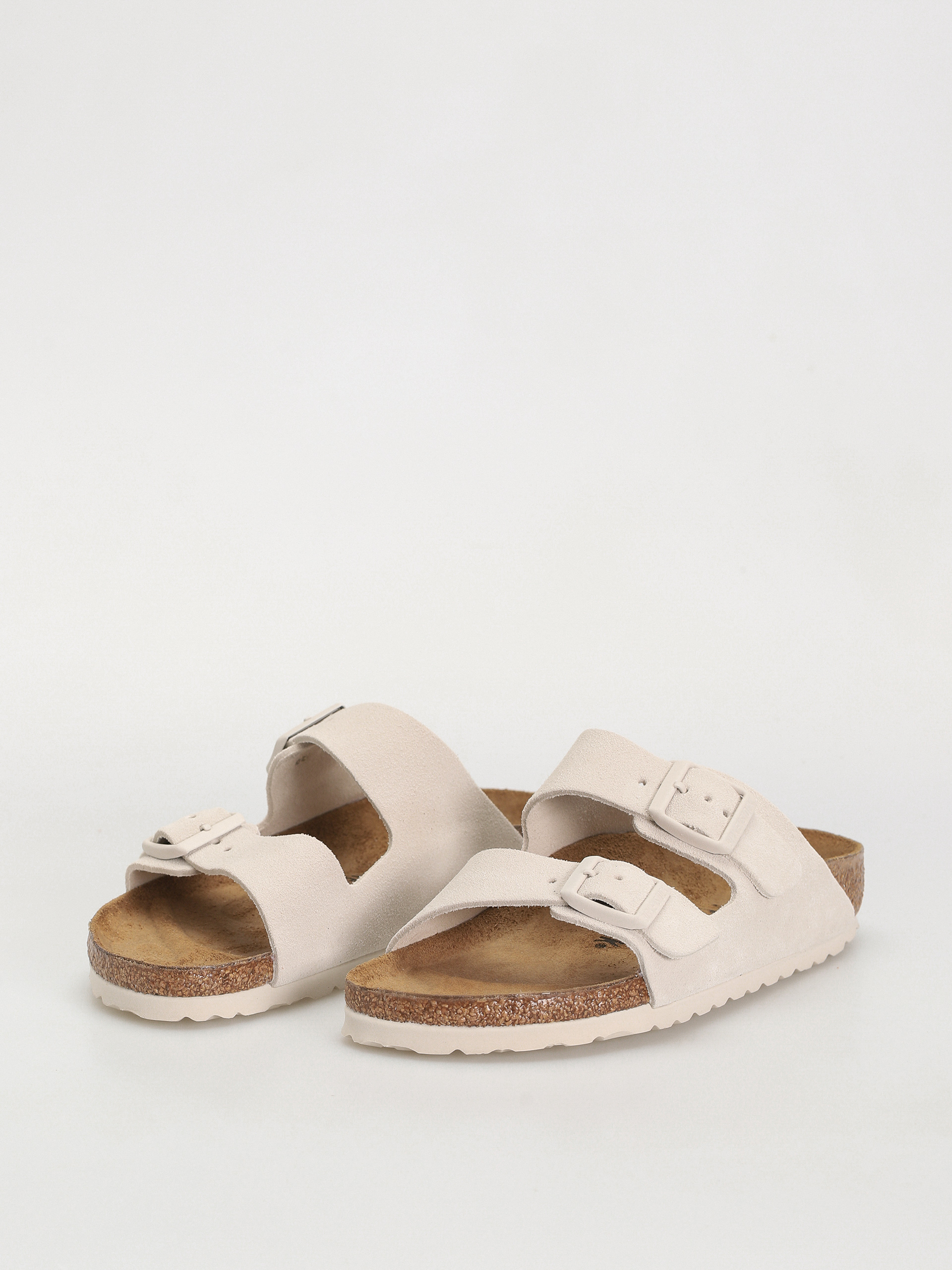 Шльопанці Birkenstock Arizona Suede Leather Narrow Wmn (antique white)