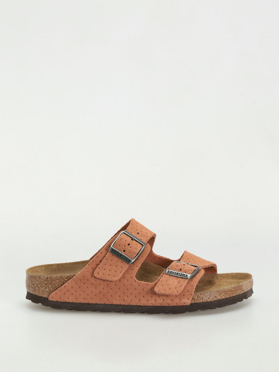 Шльопанці Birkenstock Arizona Suede Embossed Narrow Wmn (emboss dots burnt orange)