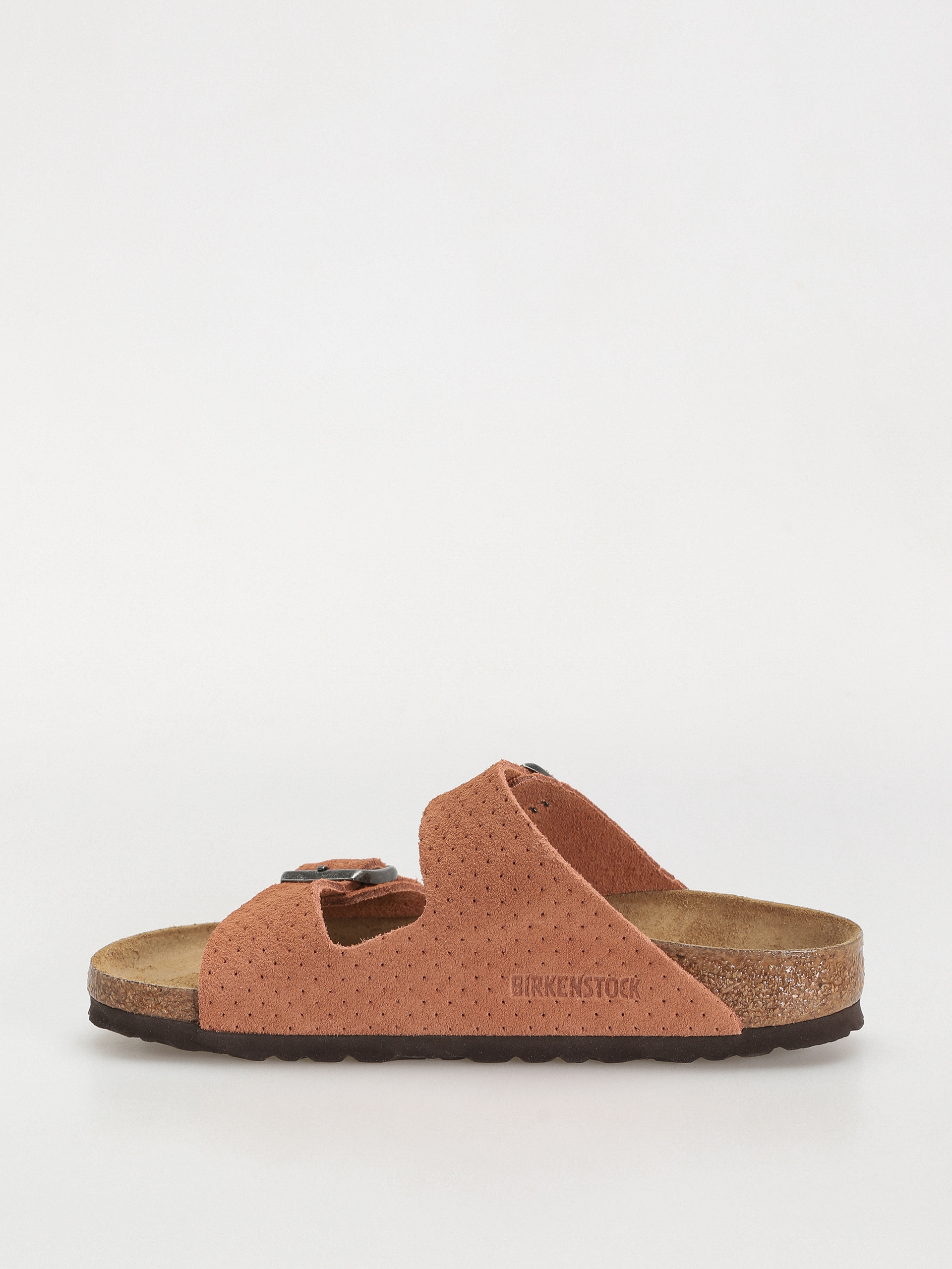 Шльопанці Birkenstock Arizona Suede Embossed Narrow Wmn (emboss dots burnt orange)