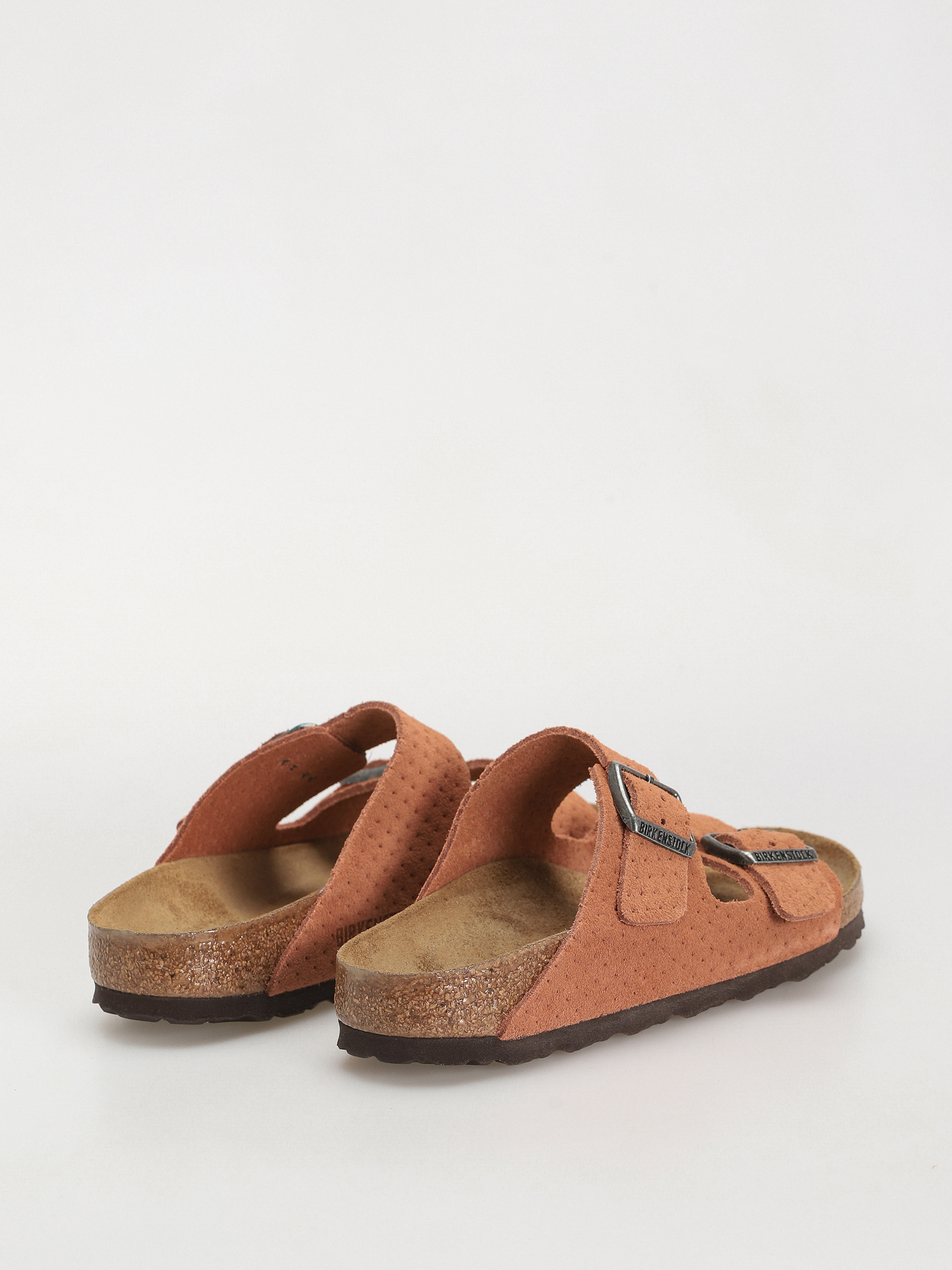 Шльопанці Birkenstock Arizona Suede Embossed Narrow Wmn (emboss dots burnt orange)