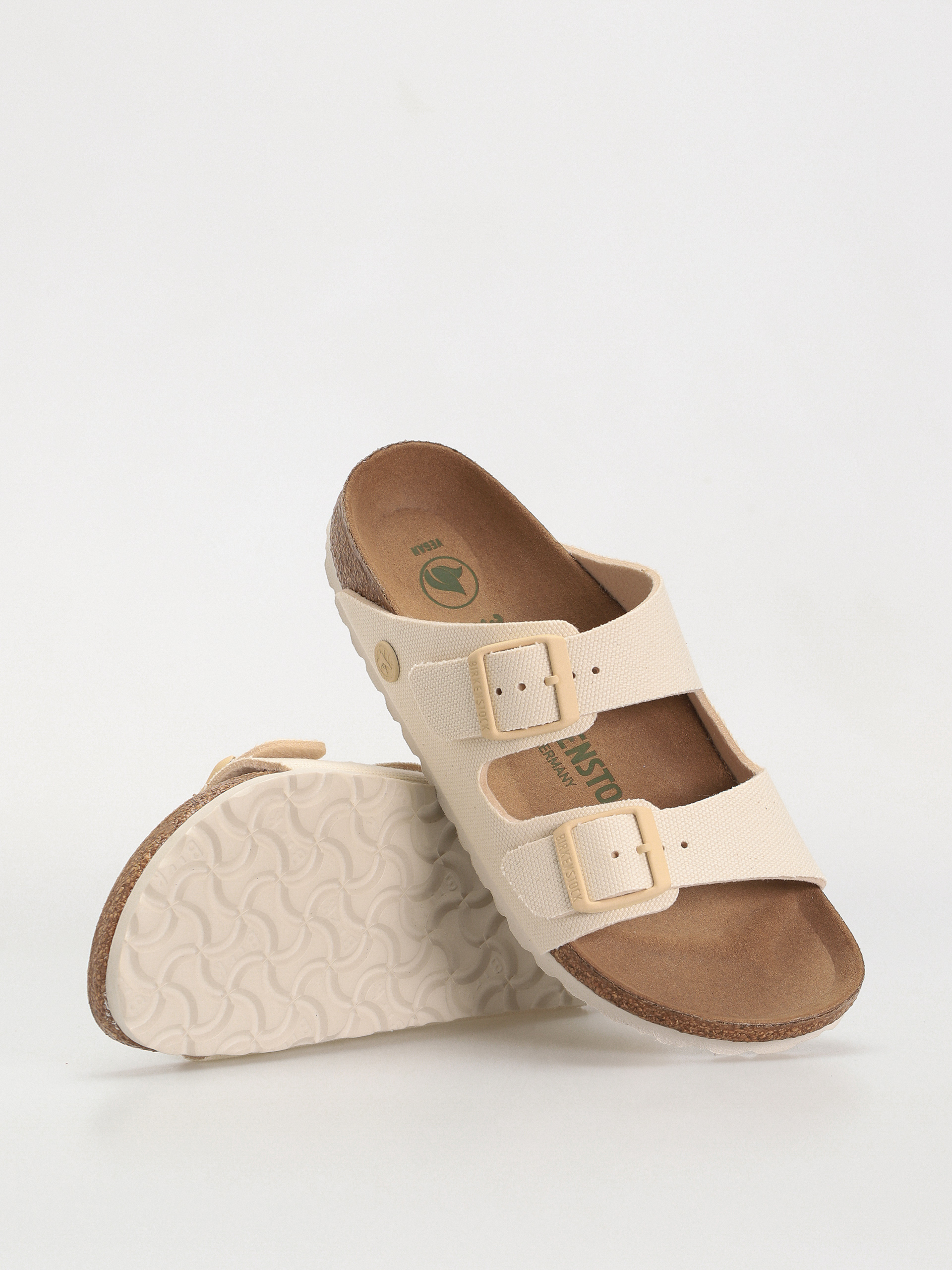Шльопанці Birkenstock Arizona Vegan Narrow Wmn (eggshell)