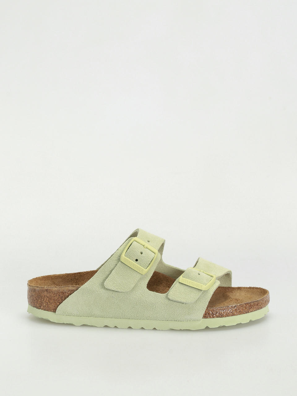 Шльопанці Birkenstock Arizona Suede Leather Narrow Wmn (faded lime)