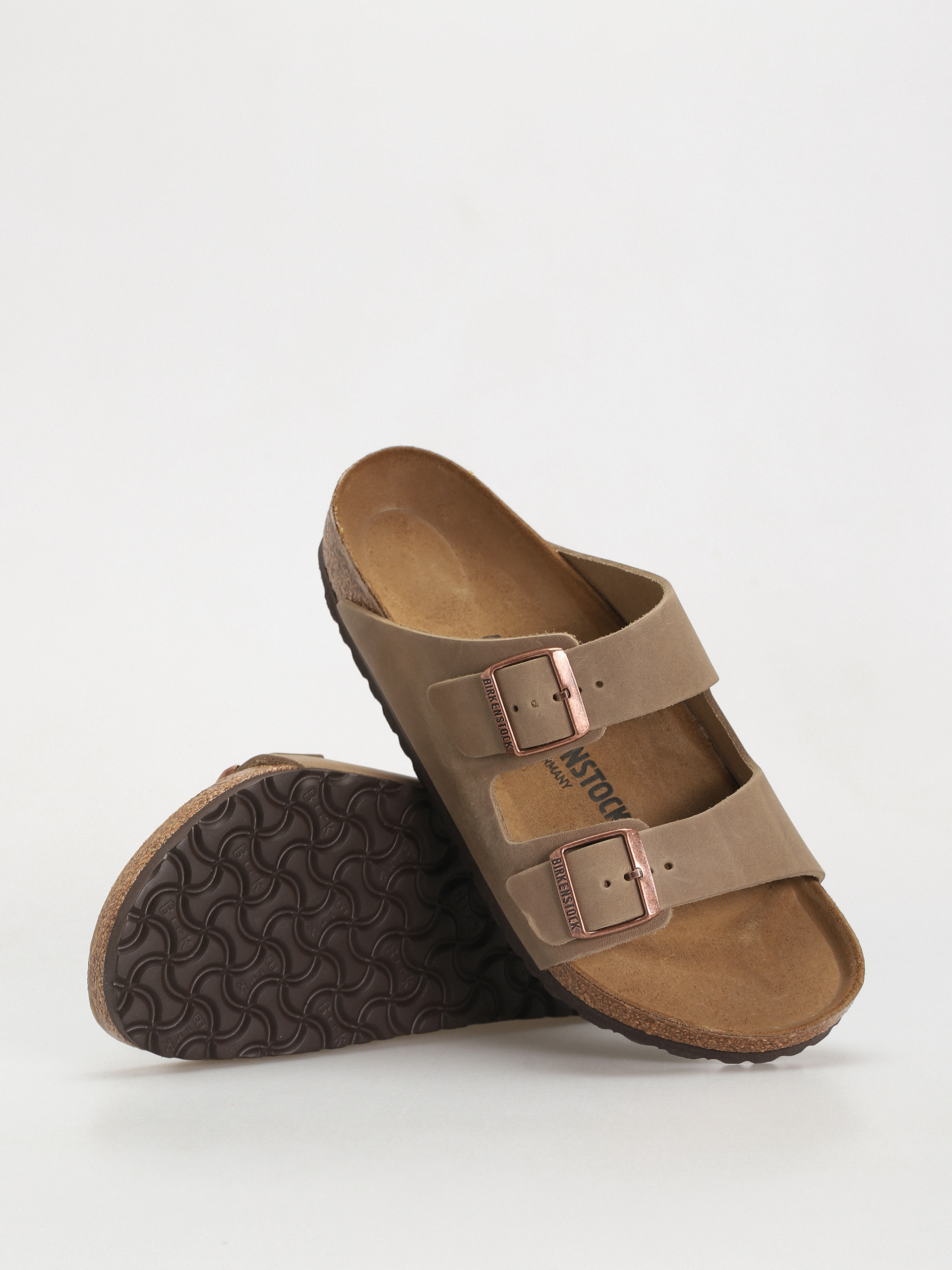 Шльопанці Birkenstock Arizona Oiled Leather Regular (tobacco brown)