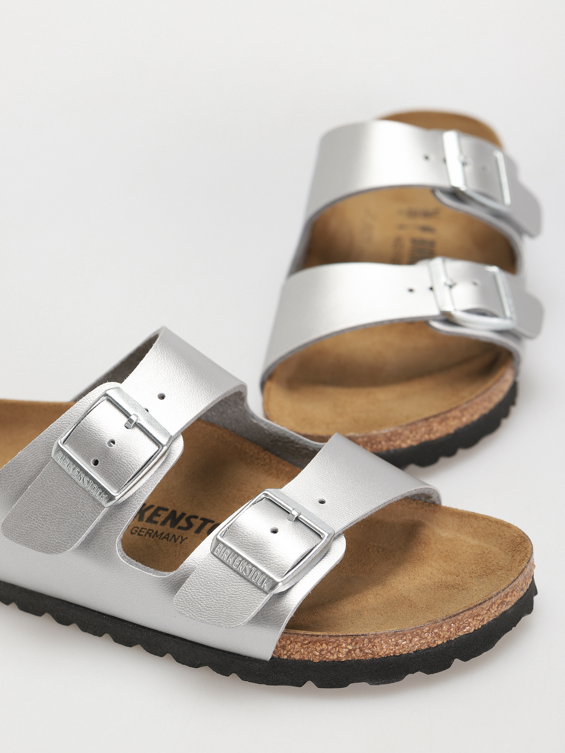 Шльопанці Birkenstock Arizona Birko Flor Narrow Wmn (silver)