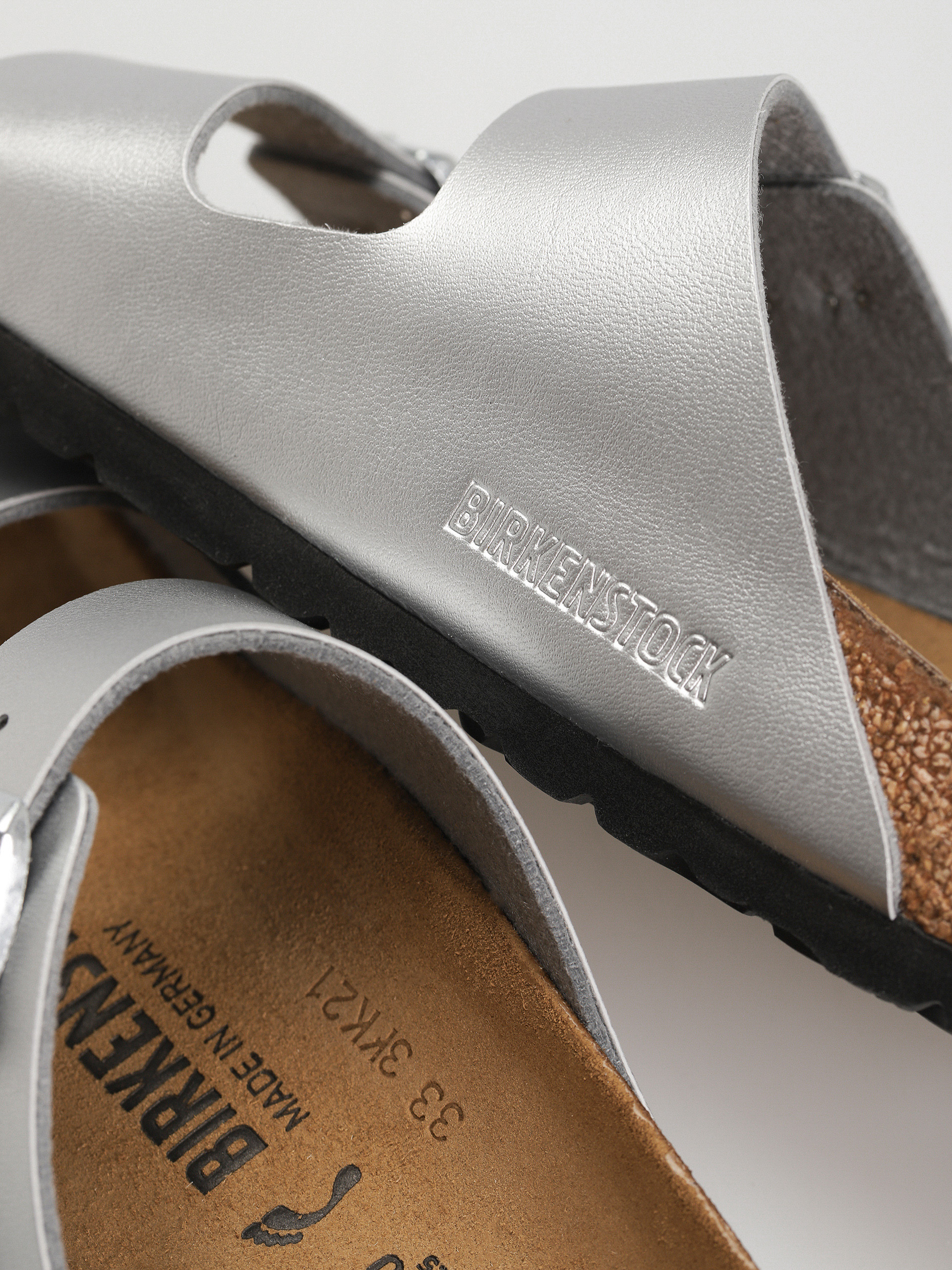 Шльопанці Birkenstock Arizona Birko Flor Narrow Wmn (silver)