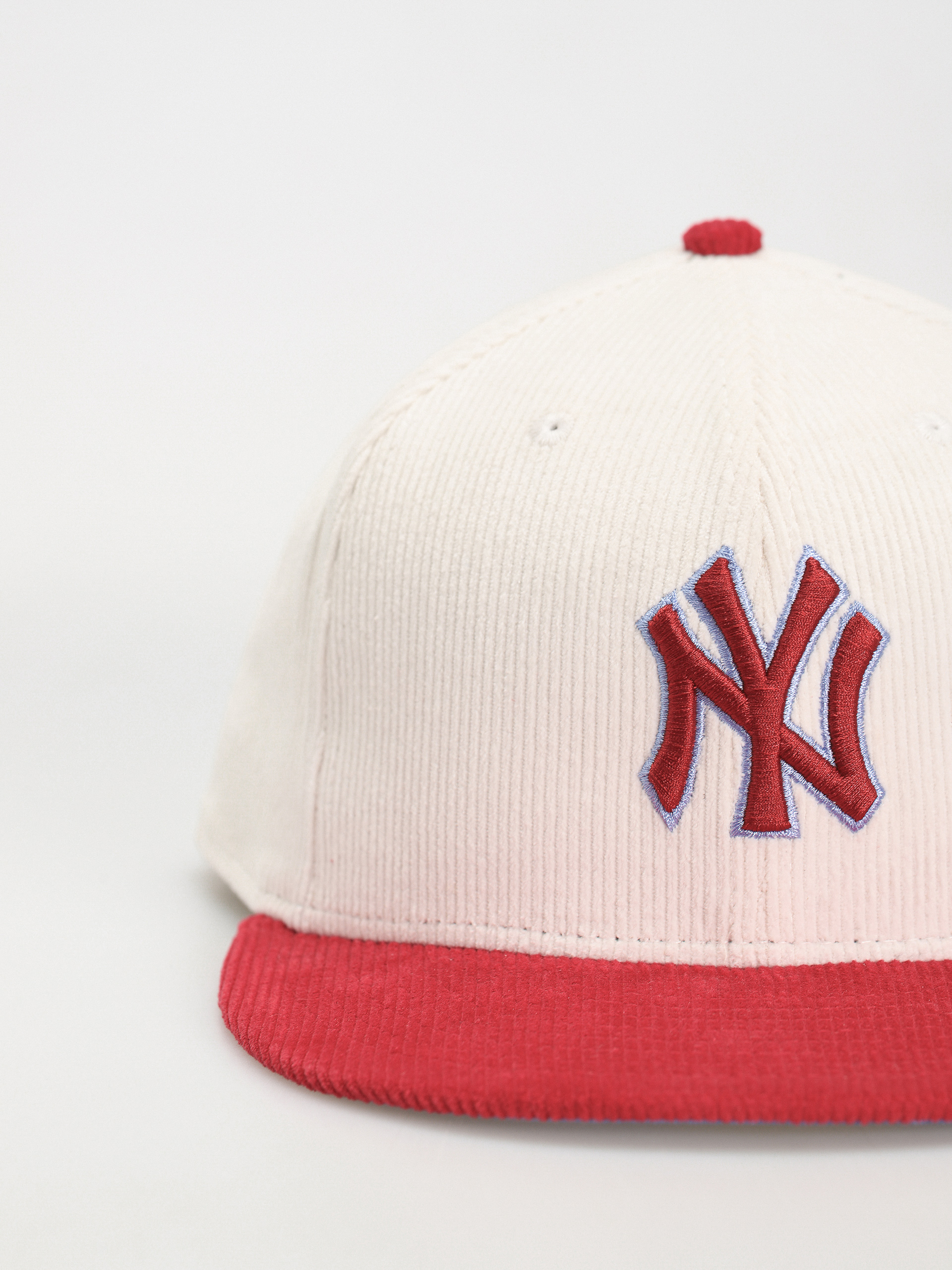 Кепка New Era Cord 59Fifty New York Yankees - білий (off white/red)